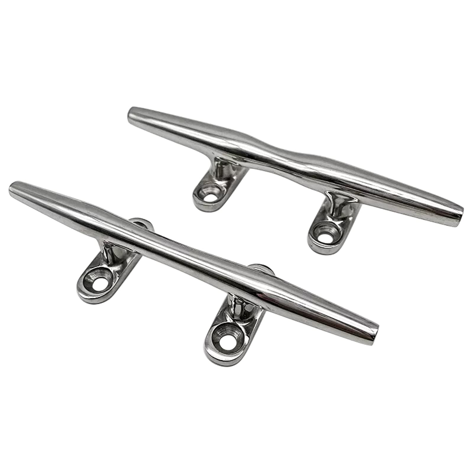 **Heavy Duty Stainless Steel Boat Cleat - Marine Grade Dock & Deck Rope Cleat for Yachts, Boats, and Docks | Open Base & Flush Mount Mooring Cleat for Secure Rope Tie-Down**    **Usage:** Perfect for securing ropes on docks, boats, yachts, and marine applications—ideal for mooring, anchoring, and docking.
