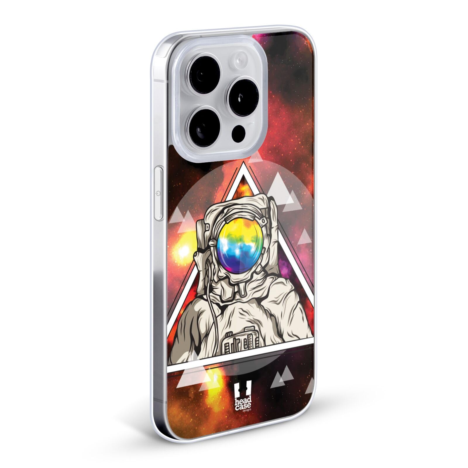 Rainbow Astronaut Soft Gel Phone Case for Apple iPhone 7/8/SE (2020 & 2022) - Durable Protective Cover with Triangle Design | Perfect for Everyday Use, Travel & Space-Themed Gifts