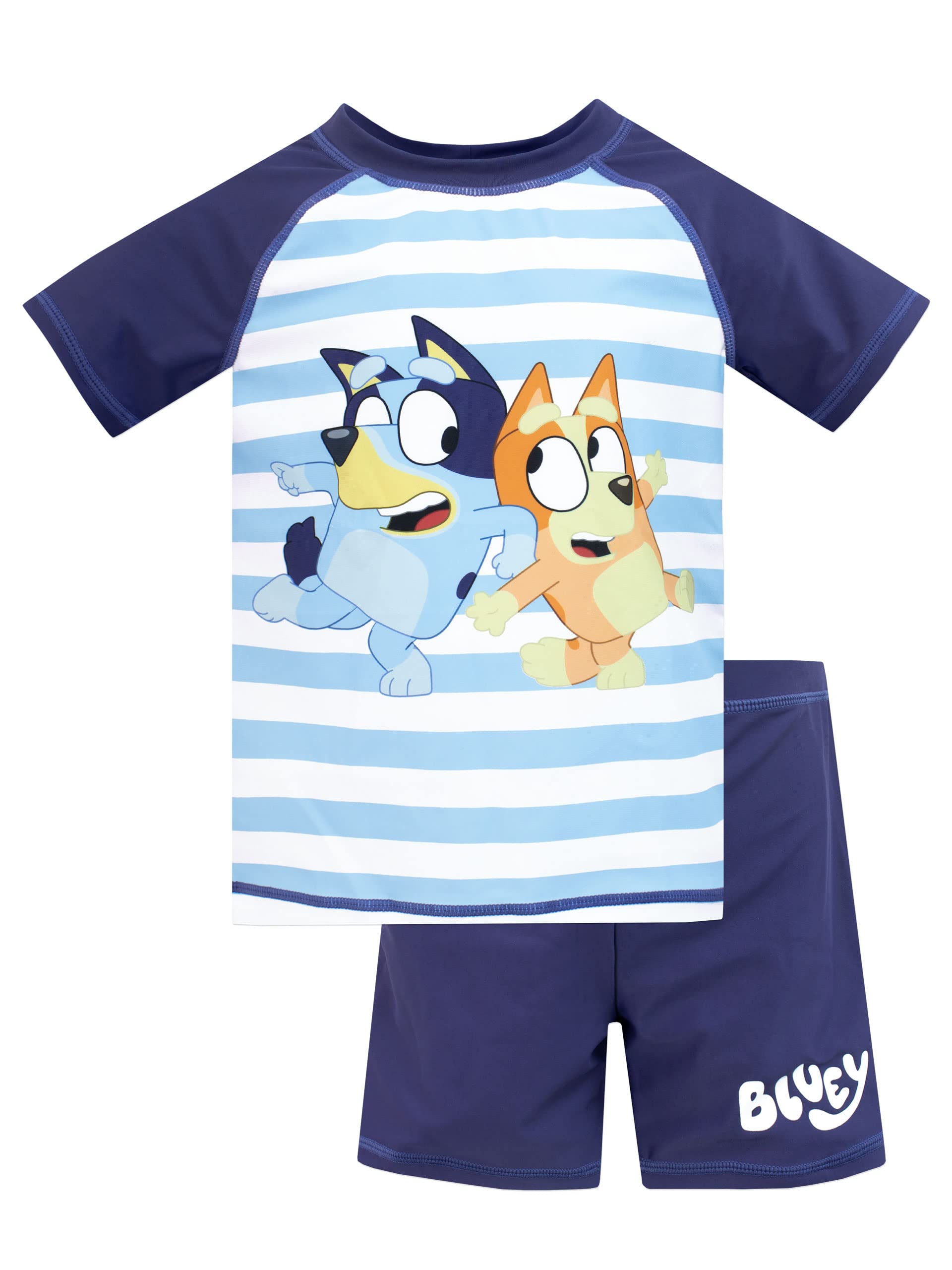 Bluey Boys 2-Piece Swim Set - Kids Swimming Costume for Beach, Pool, and Summer Water Fun