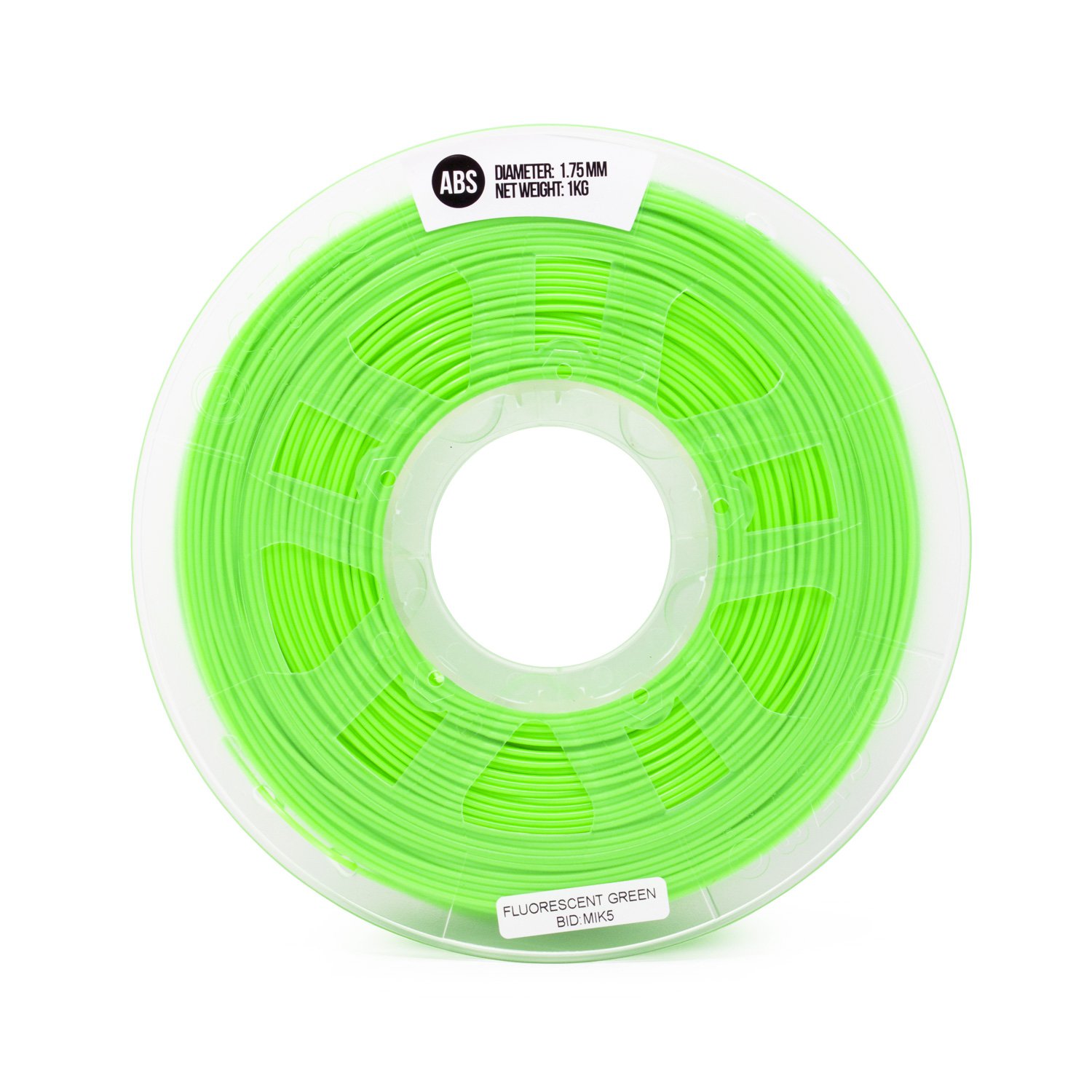 Gizmo Dorks 1.75mm ABS 3D Printer Filament 1kg (2.2lb) - Fluorescent Green UV Reactive - High Strength, Low Warping - Perfect for Cosplay Props, DIY Models & Educational Projects