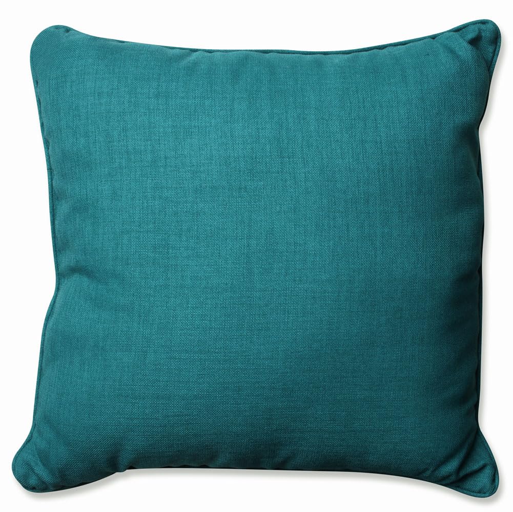 Pillow Perfect 25-Inch Teal/Blue Solid Floor Pillow for Indoor & Outdoor Use – Perfect for Lounging, Rave Parties, and Cozy Home Decor
