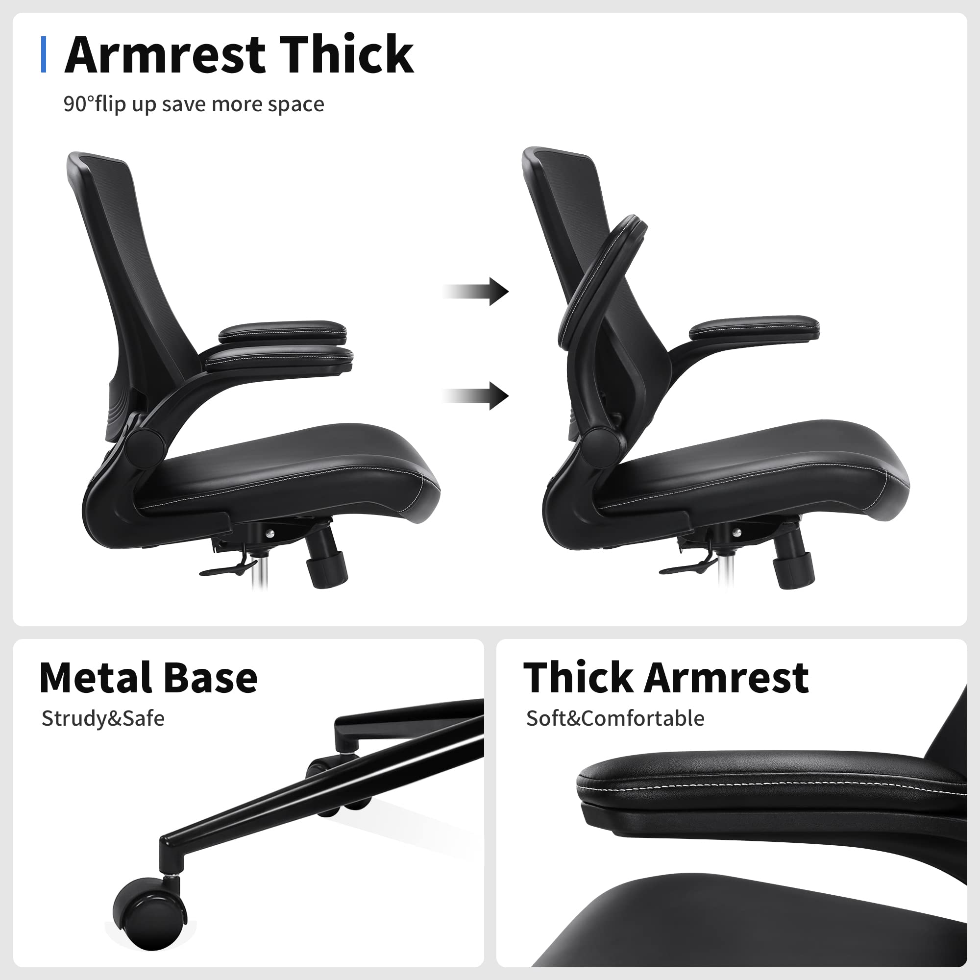 Ergonomic Adjustable Drafting Chair for Standing Desk - PU Leather Office Chair with Lumbar Support & Footrest - Tall Swivel Stool for Artists, Architects & Home Office Use