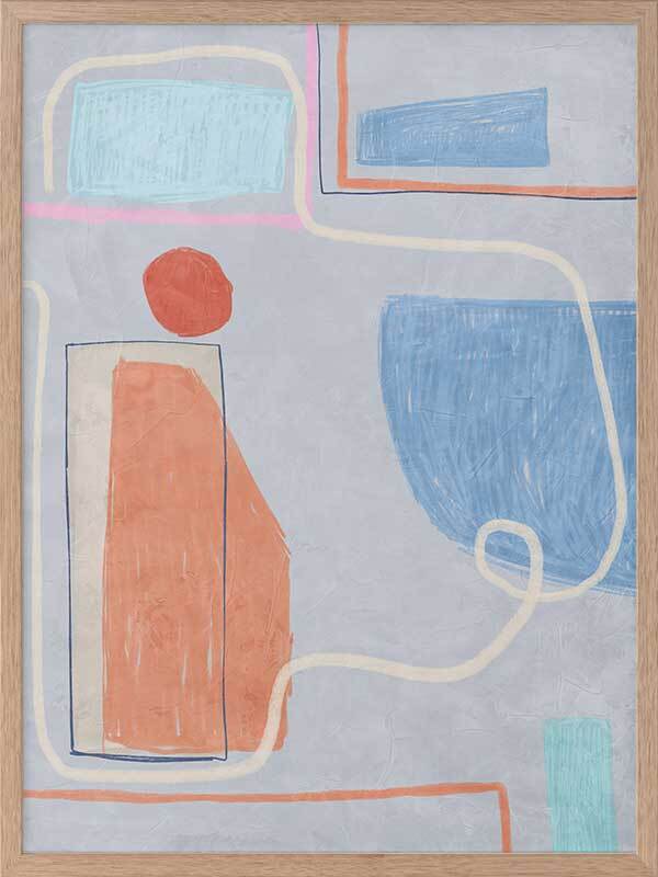 Contemporary Expression Framed Art Print - Modern Wall Decor for Living Room, Bedroom & Office