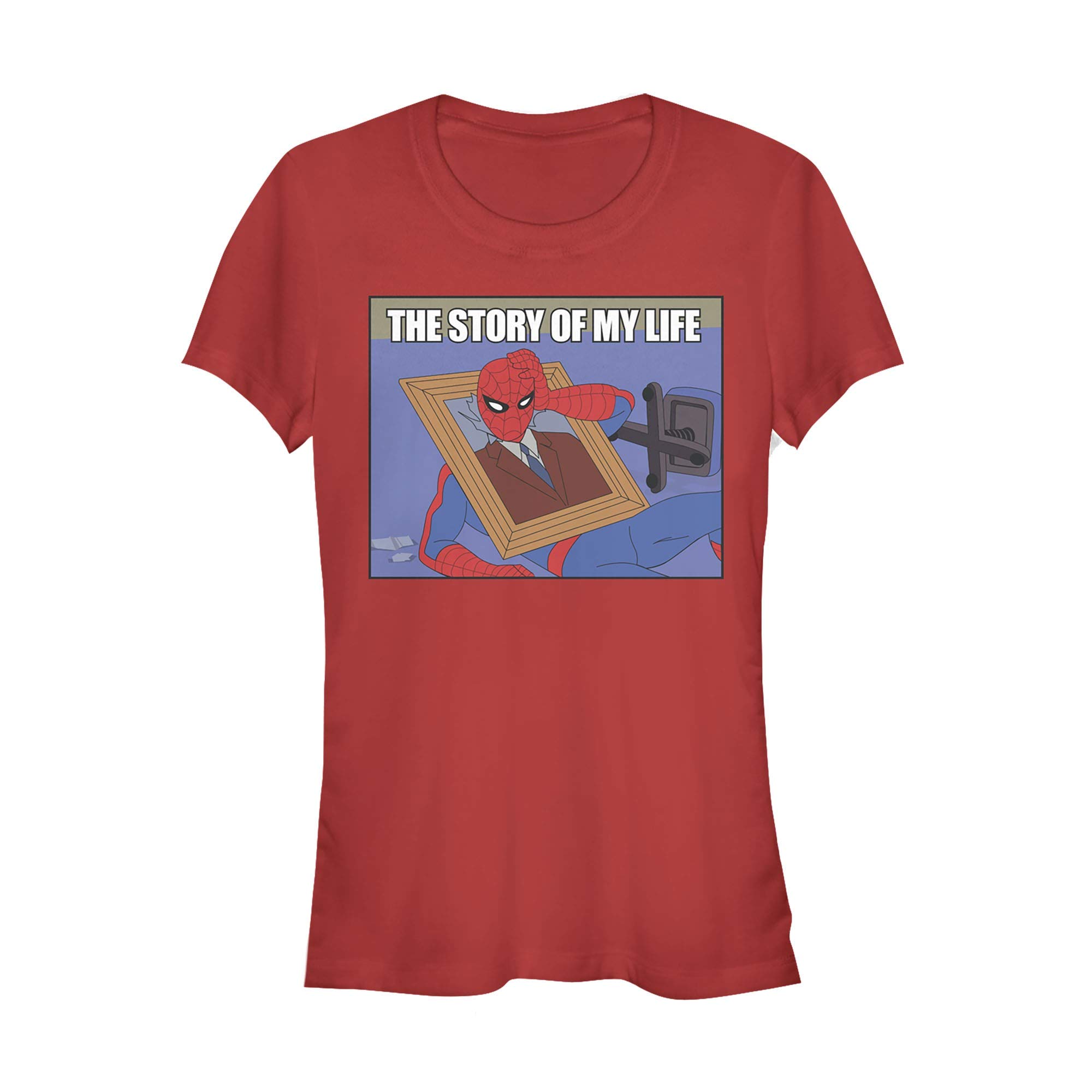 Marvel Junior's Spider-Man Life Story Graphic T-Shirt for Kids - Superhero Costume & Everyday Wear