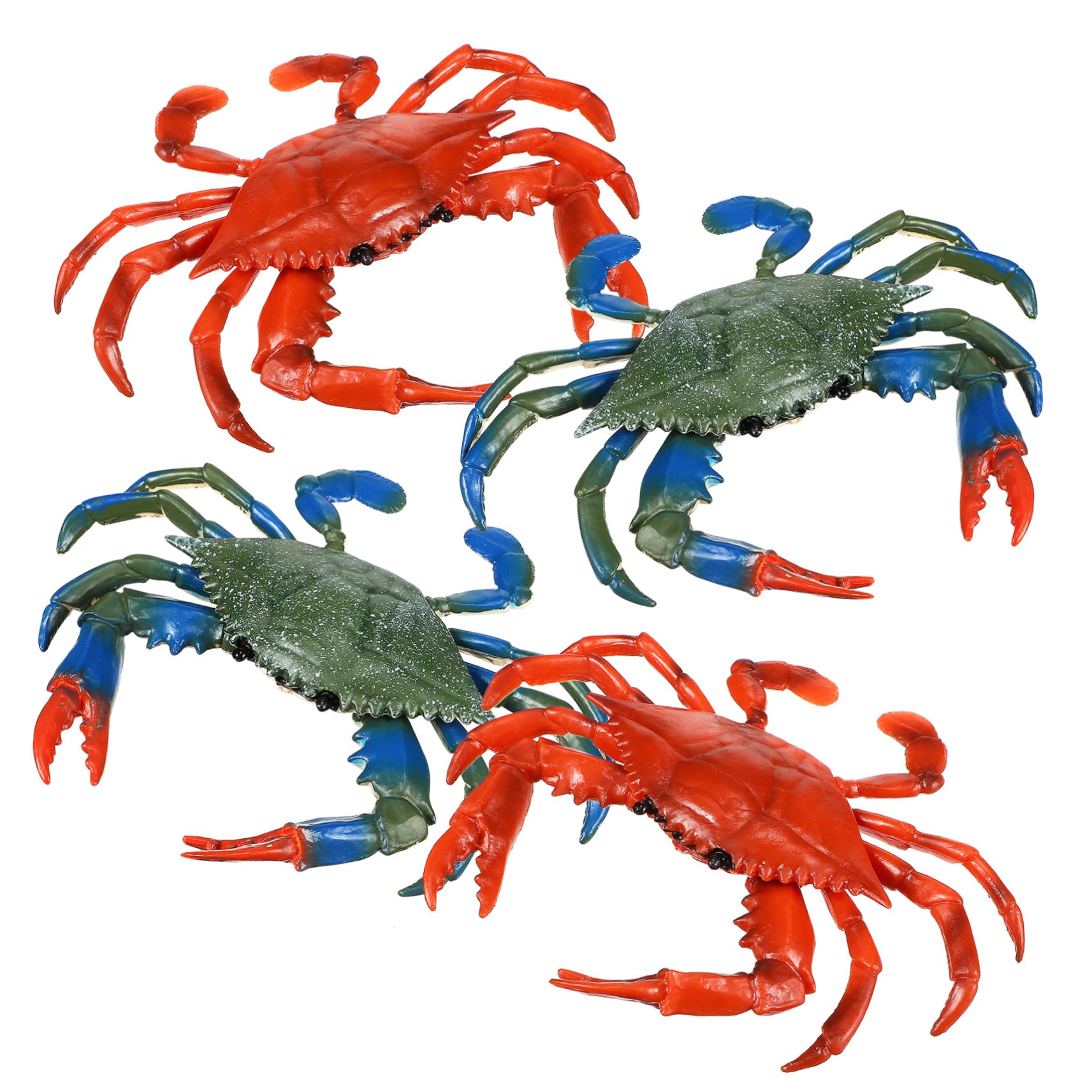 FAVOMOTO 20 Pcs Kids Ocean Animal Toys - Realistic Crab Figurines for Children, Durable PVC Aquatic Crab Toys for Beach, Pool, Sandbox & Bathtub Play
