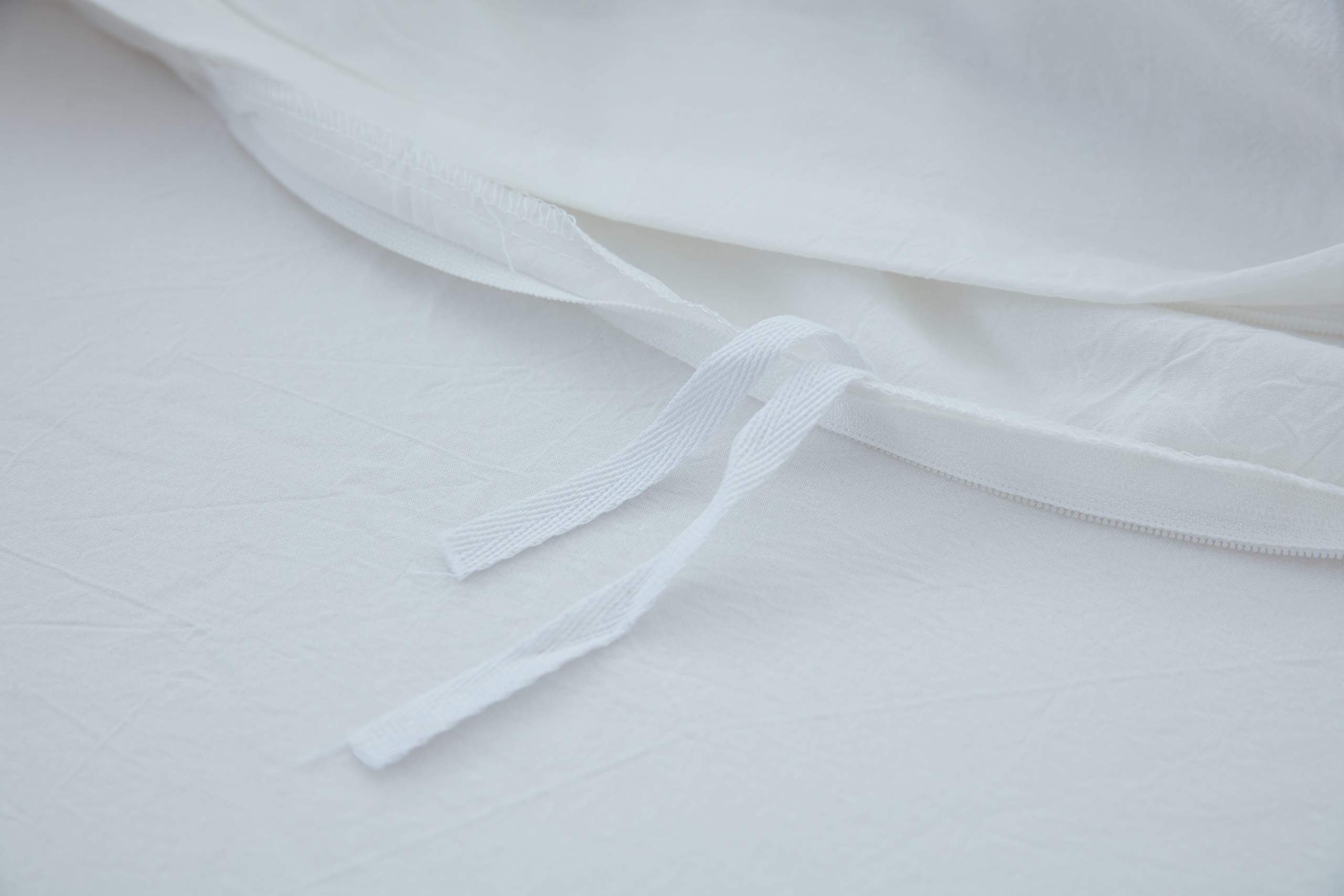 MOON'S SLEEPWARES Herse Series 100% Cotton 200 Thread Count King Size Duvet Cover Set with 2 Pillowcases - White | Luxury Bedding for Master Bedroom & Guest Room | Ultra Soft Breathable Duvet Cover for All Seasons