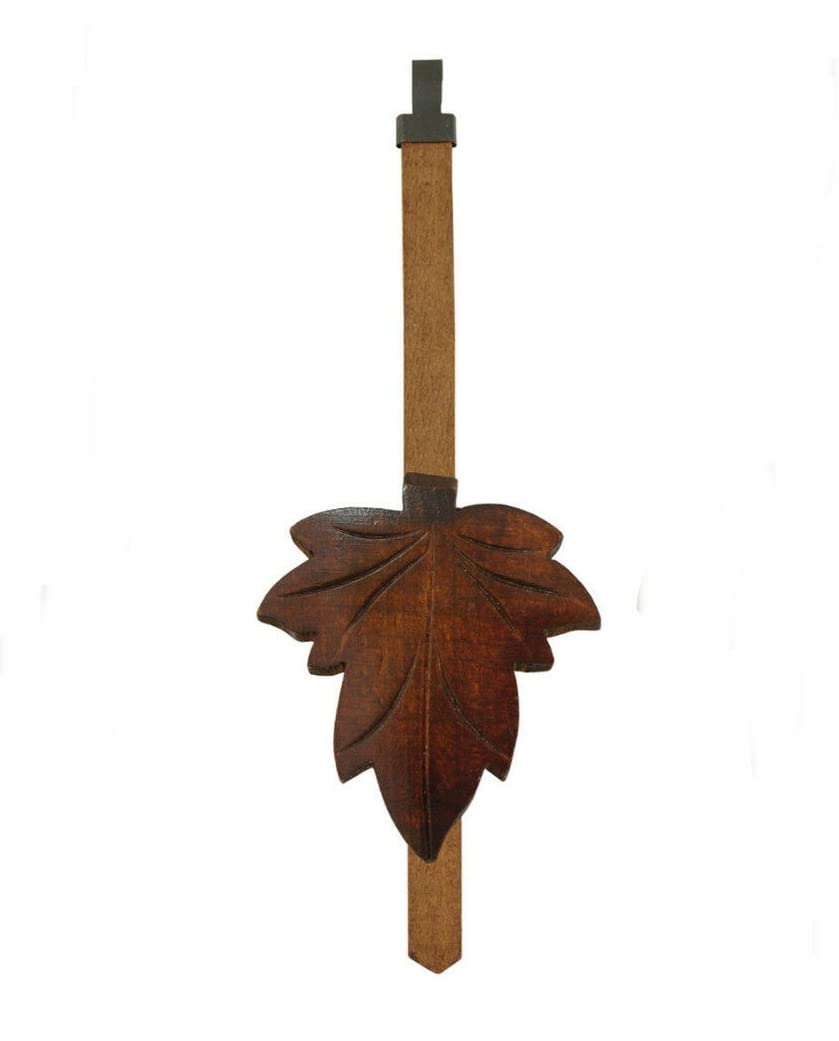 Authentic German Cuckoo Clock with Maple Leaf Pendulum - 2.5 Inch Wide Leaf for 1 Day or 8 Day Movements - Handcrafted in Germany - Perfect for Home Decor, Wall Clock, and Gift Giving