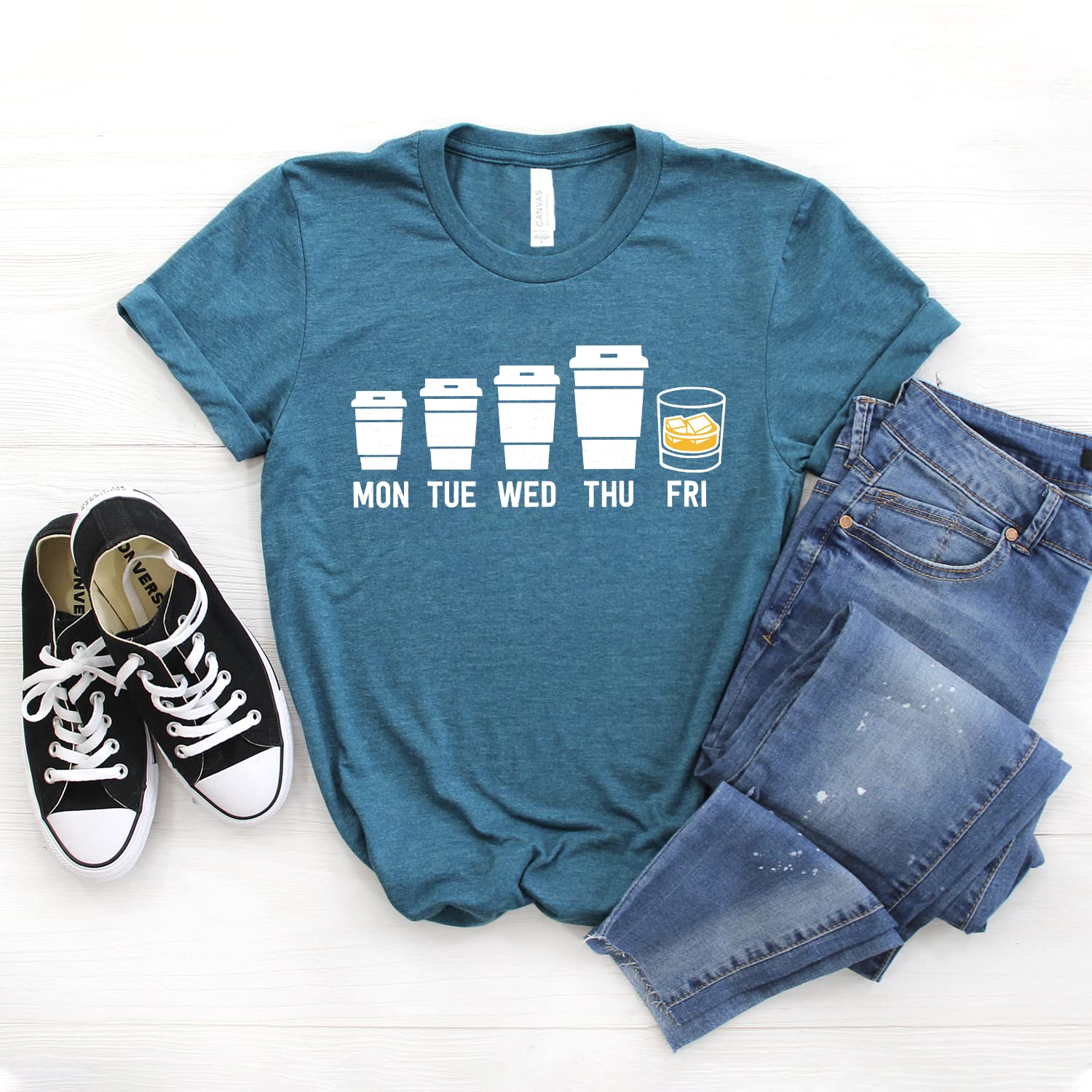 Premium Softstyle Unisex Coffee T-Shirt - Perfect Gift for Coffee Lovers, Baristas & Coworkers - But First Coffee Design - Ideal for Casual Wear, Coffee Shops & Work Gifts