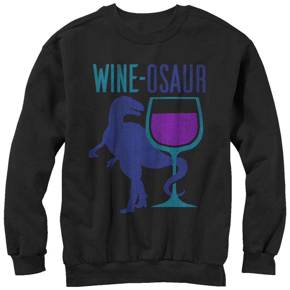 Women's Funny Dinosaur Graphic Sweatshirt - Cute Wine Lover Pullover for Casual Wear & Gifts