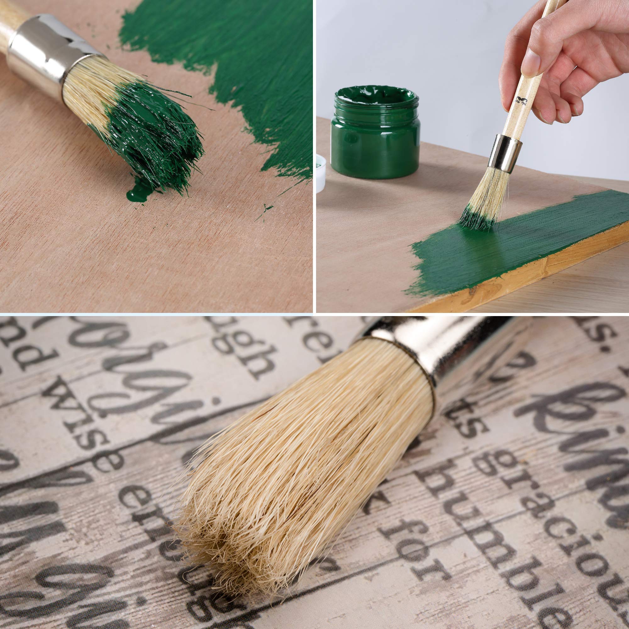 Mr. Pen Chalk Paint Brush - 0.7 Inch Round Wax Brush for Furniture Painting | Perfect for DIY Chalk Paint Projects, Wax Finishing & Wood Furniture Restoration
