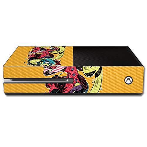 Premium Carbon Fiber Skin for Microsoft Xbox One - Rokurokubi Design | Protective & Durable Textured Vinyl Wrap | Easy to Apply, Remove & Reusable | Made in USA | Perfect for Gaming Setups & Console Protection