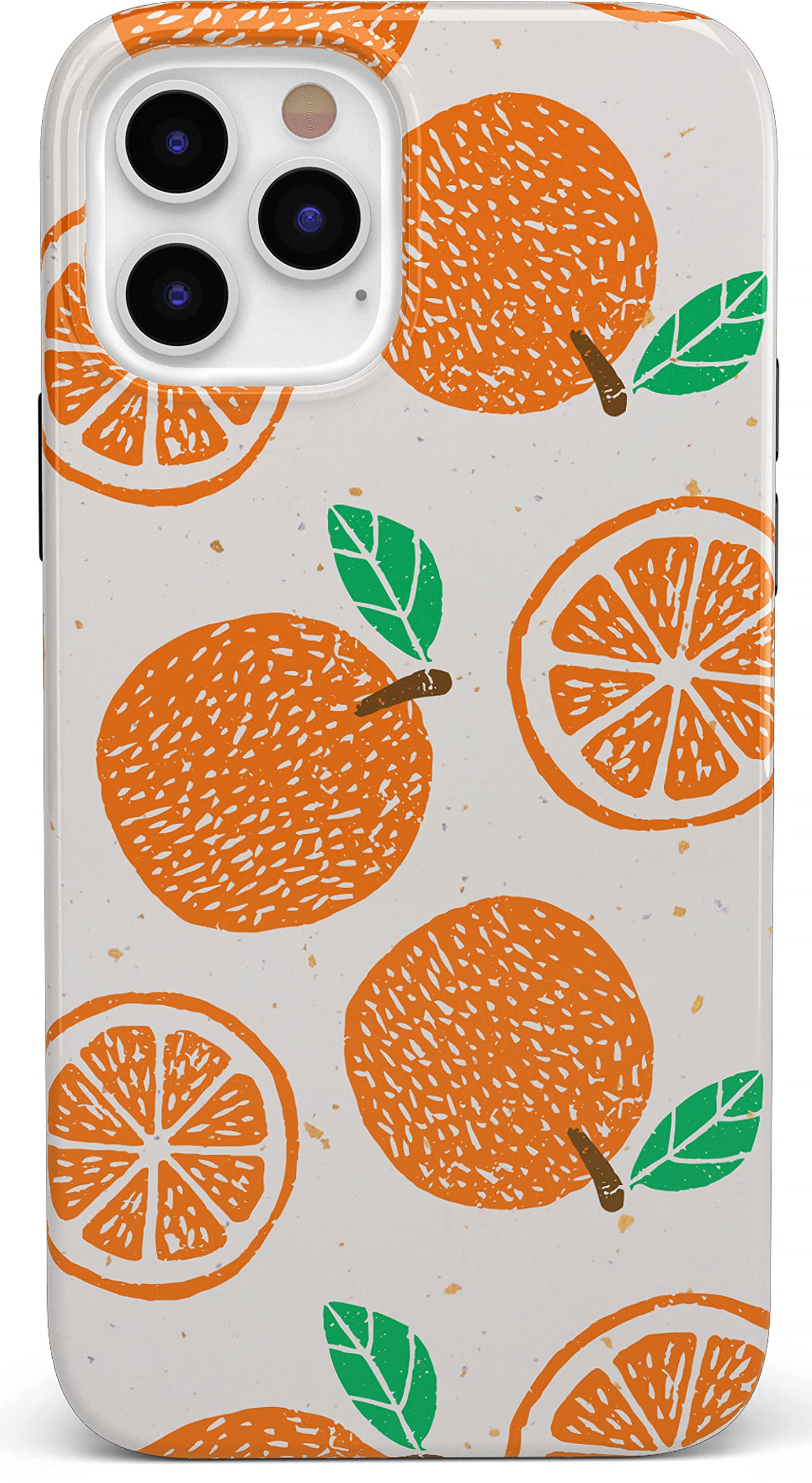 Casely iPhone 11 Pro Max Case - Shockproof Protective Cover with Orange Stamped Design | Slim Fit for iPhone 11 Pro Max | Perfect for Everyday Use, Travel & Outdoor Activities