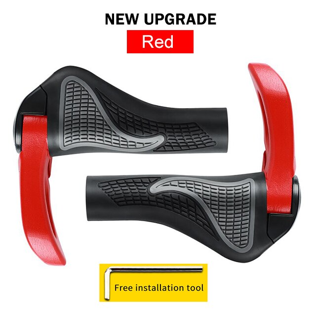 Ergonomic Bike Handlebar Grips - Anti-Slip Rubber Cycling Handles for Mountain & Road Bicycles (1 Pair) - Perfect for Commuting, Trail Riding & Long-Distance Cycling