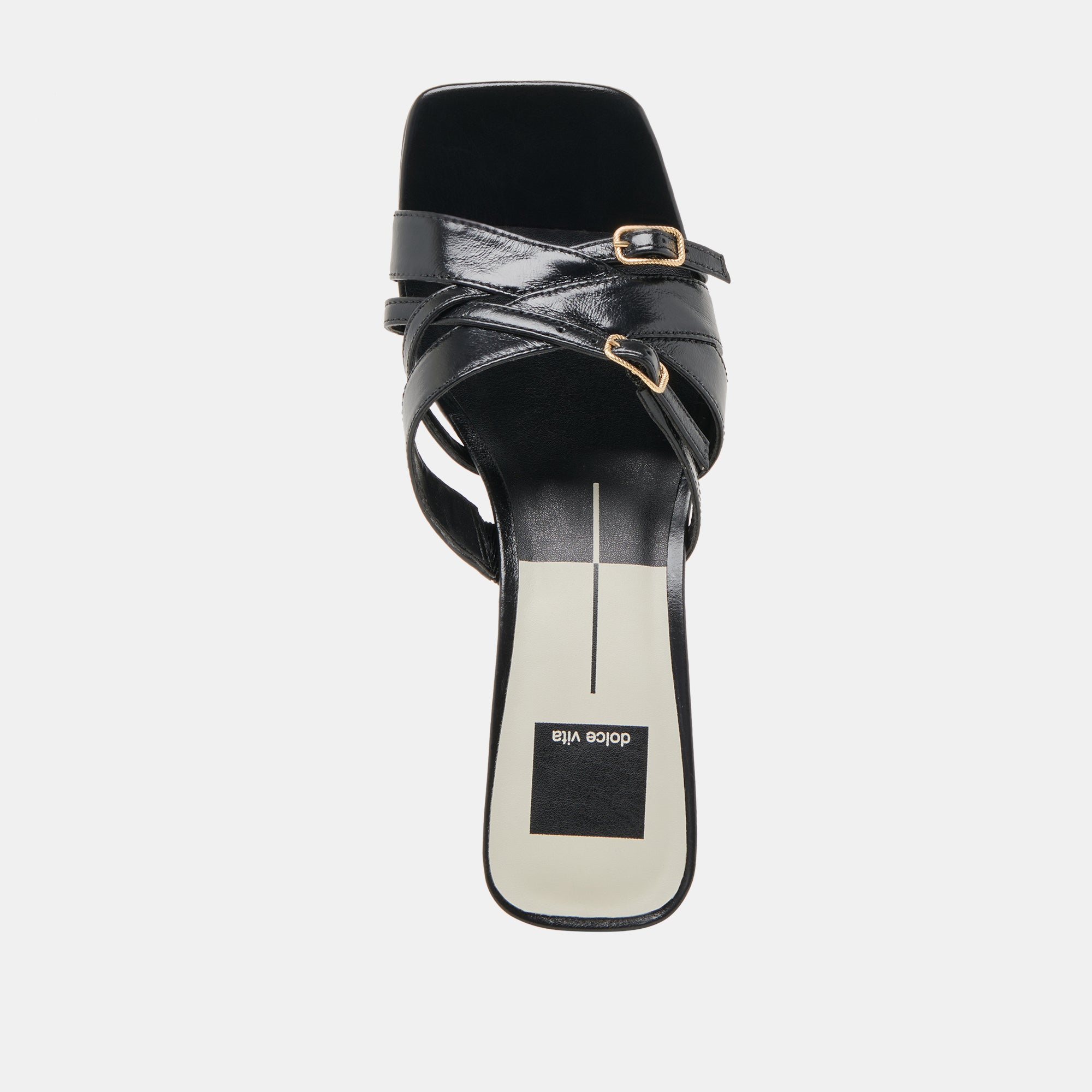 BRYANT HEELS - Women's Mid Heel Pumps in Midnight Crinkle Patent Leather for Work, Party & Evening Wear