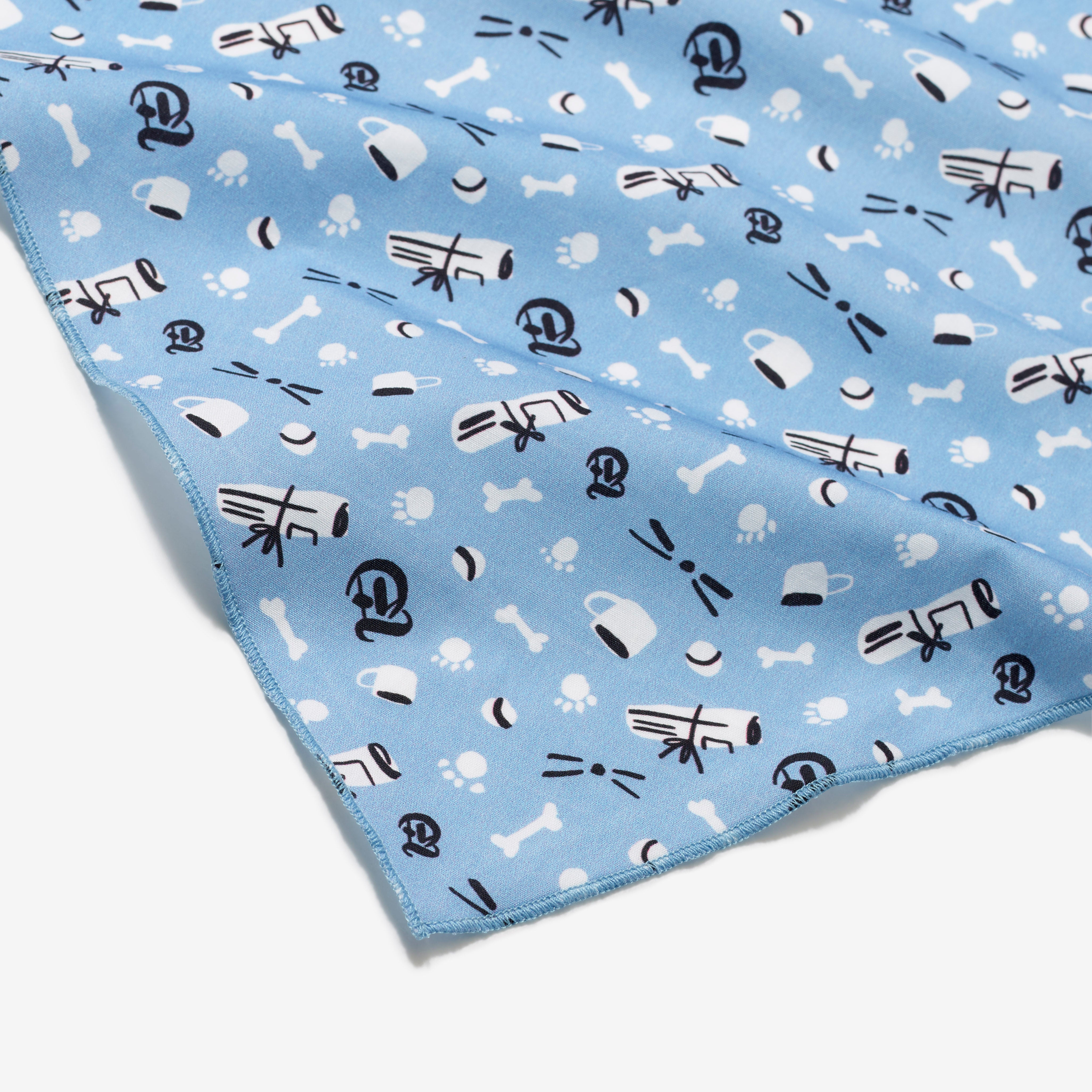 Premium Blue Pet Bandana for Dogs & Cats - Soft Adjustable Neckwear for Pets - Perfect for Grooming, Photos & Special Occasions