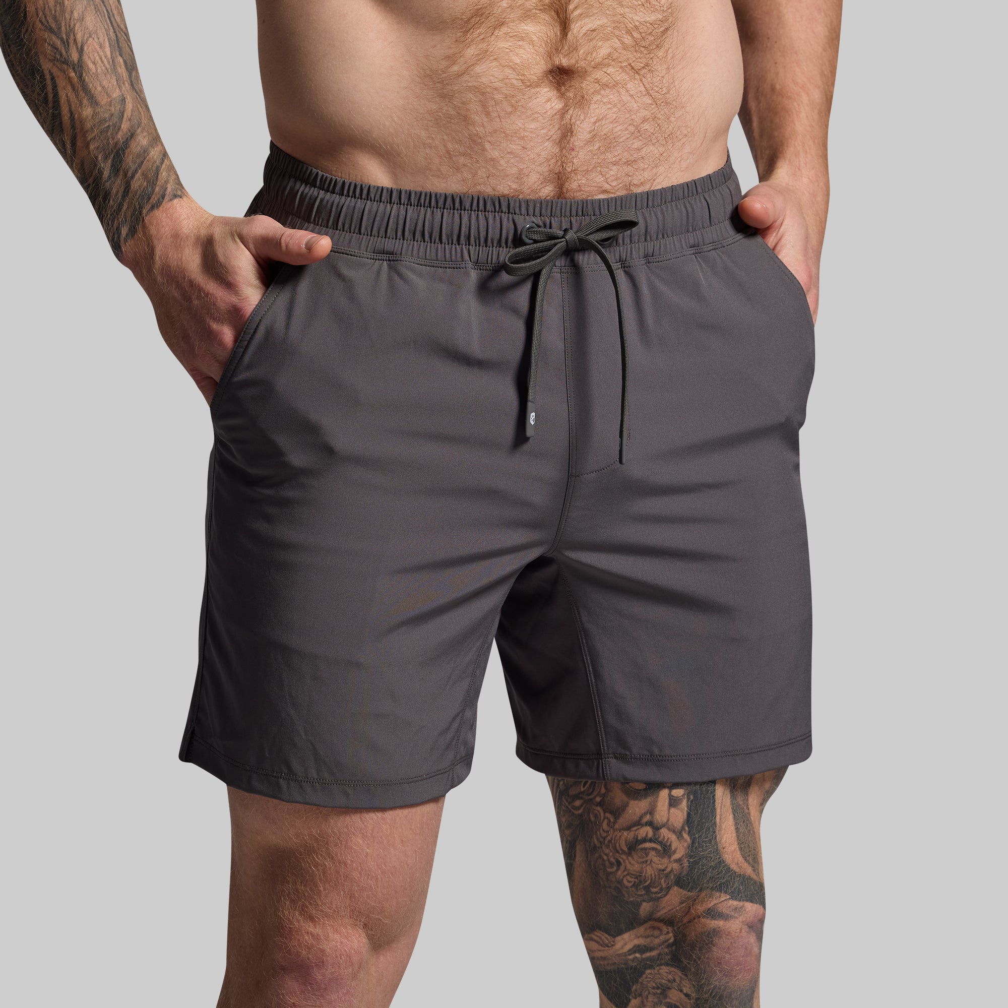 Peak Short (Gunmetal) - Men's Athletic Running Shorts with Pockets - Lightweight & Breathable for Gym, Jogging, and Outdoor Workouts