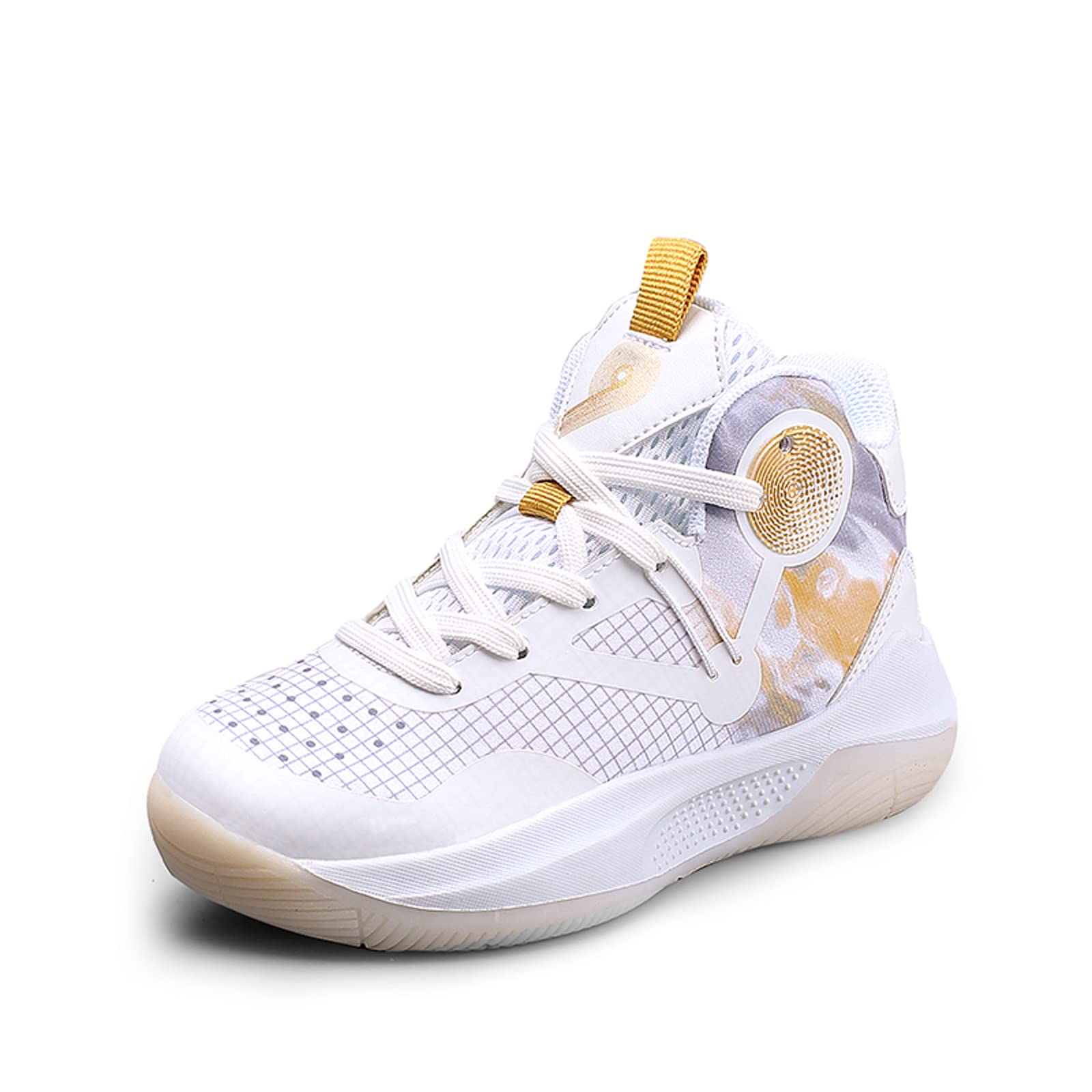 **DeoGinus Kids Basketball Shoes for Boys & Girls - Air Cushion Mid Top Sneakers for School Training, Non-Slip Outdoor Sports, Running - Durable & Comfortable for Little & Big Kids - Perfect for Playground, Gym & Daily Wear**
