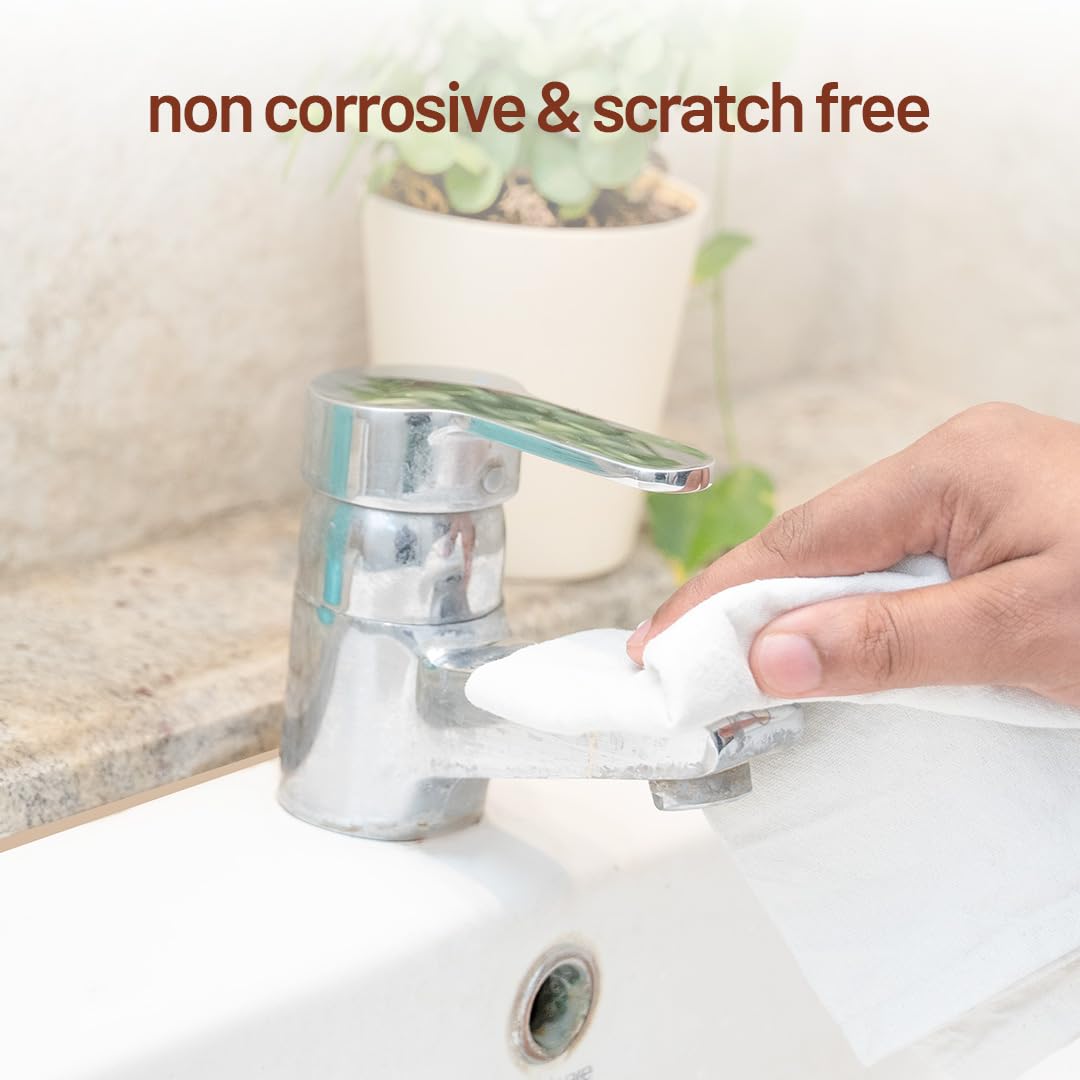 **Born Good Tap & Shower Cleaner Concentrate 2L Refill Pack – 1 Pouch (50ml) Makes 500ml | Non-Corrosive, Streak-Free Formula for Sparkling Taps & Faucets | Ideal for Bathroom, Kitchen & Glass Surfaces**