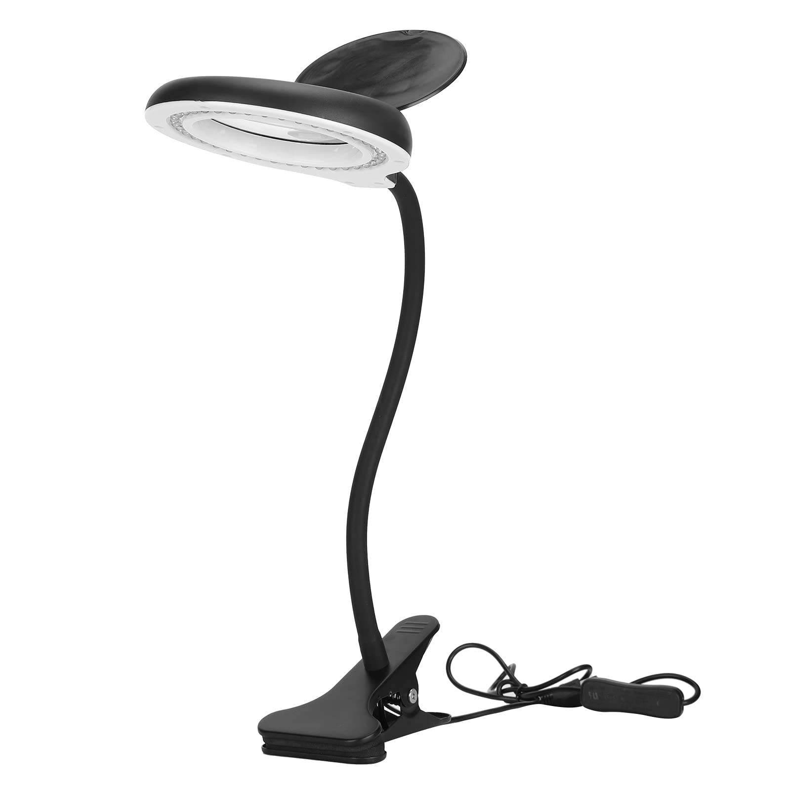 Energy Saving 40 LED Clip Desk Lamp with Magnifier - Adjustable Reading Light for Books, Crafts & Electronic Repair Work | Perfect for Home Office, Study & Hobby Workstations