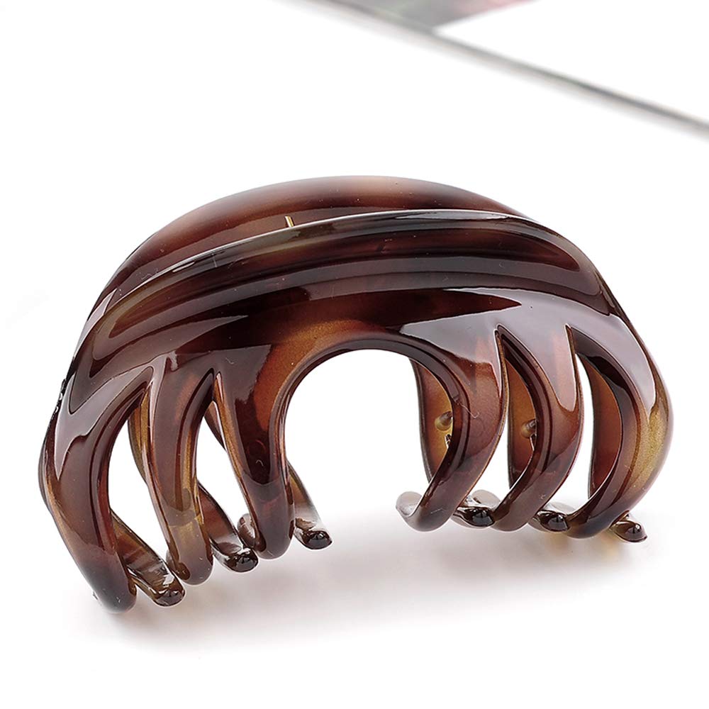 Large Hair Claw Clips for Women - 2 Pack Jumbo Non-Slip Hair Clips for Thick, Thin & Long Hair - Strong Hold Ponytail Holder & Hair Grip Barrette Accessories - Perfect for Workouts, Office & Everyday Styling