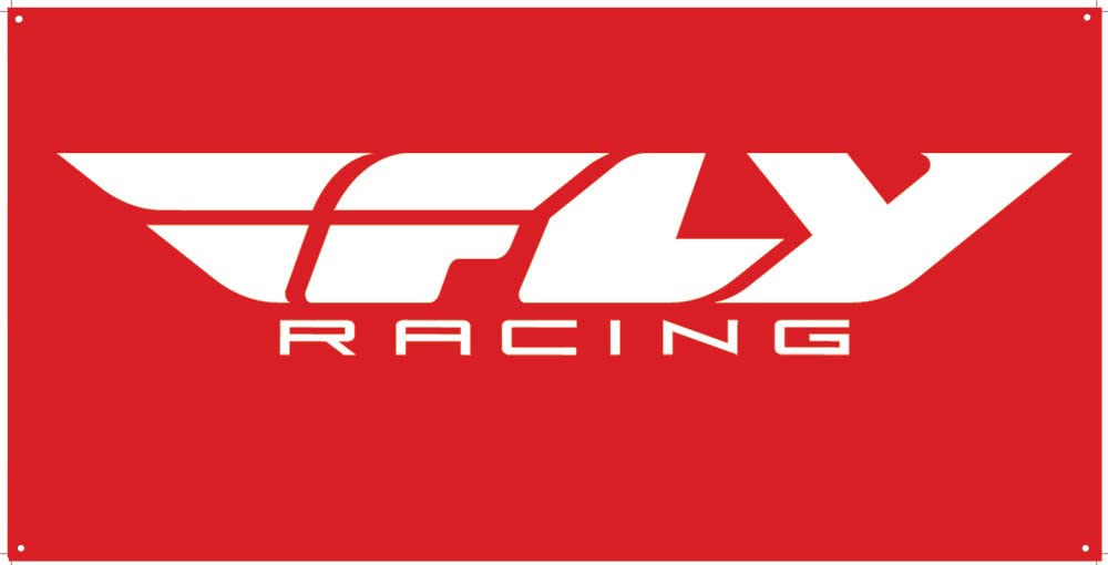 High-Quality 3' x 6' Red Racing Banner - Durable Vinyl Flag for Motorsports Events, Car Shows & Track Decor