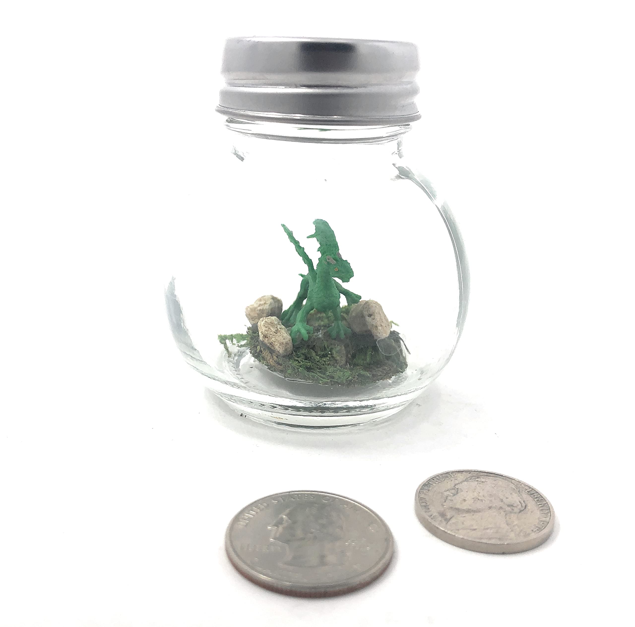 Mini Pet Dragon Green with Adoption Certificate - Cute Novelty Desk Toy for Office & Home Decor, Fun Stocking Stuffer Gift for Kids & Adults - Perfect for Stress Relief, Collectors & Fantasy Lovers