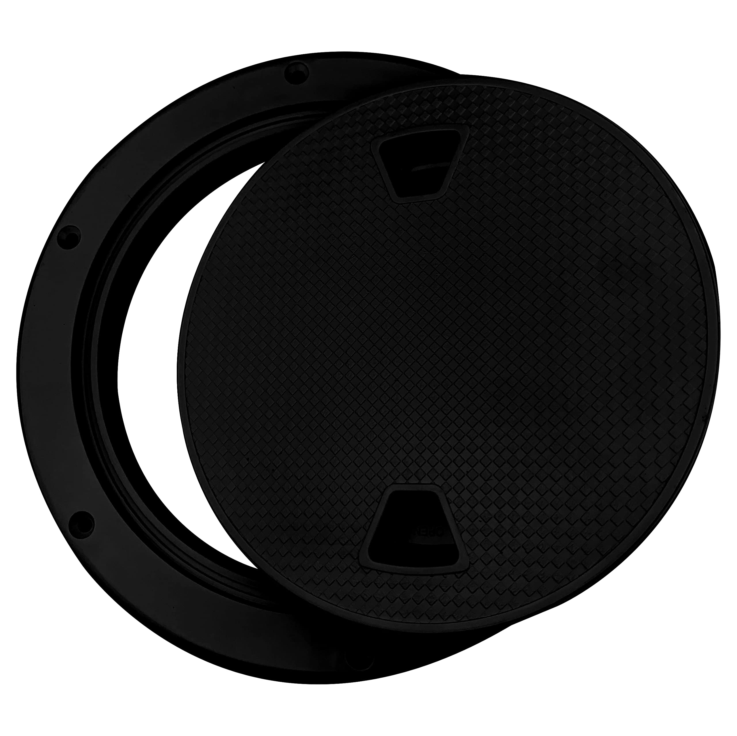 4 Inch Round Watertight Inspection Deck Plate Hatch with Detachable Cover & Pre-Drilled Holes - Marine Grade for Kayak, Boat, Yacht, RV & Outdoor Installations (Ideal for Drainage Access & Maintenance)