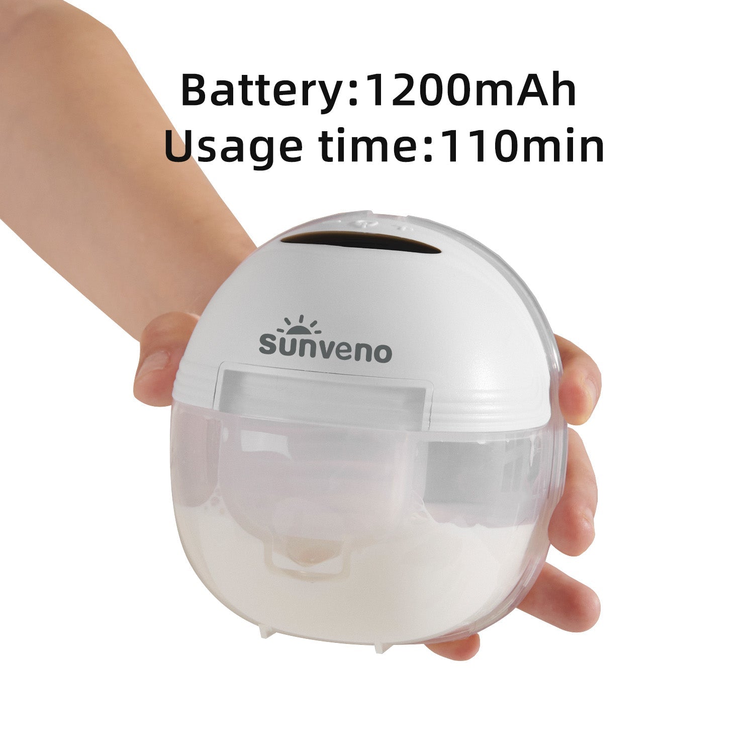 Sunveno Hands-Free Double Electric Breast Pump for Nursing Moms - Portable & Quiet Pumping for Work, Travel & On-the-Go Use