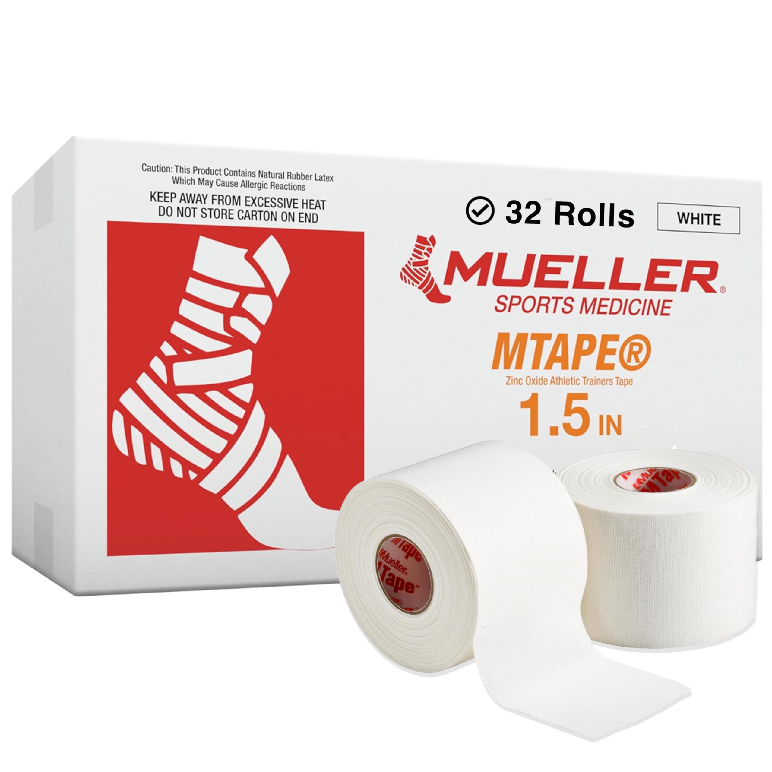 MUELLER Sports Medicine MTape Rolls Team Pack - 32 Rolls of 1.5