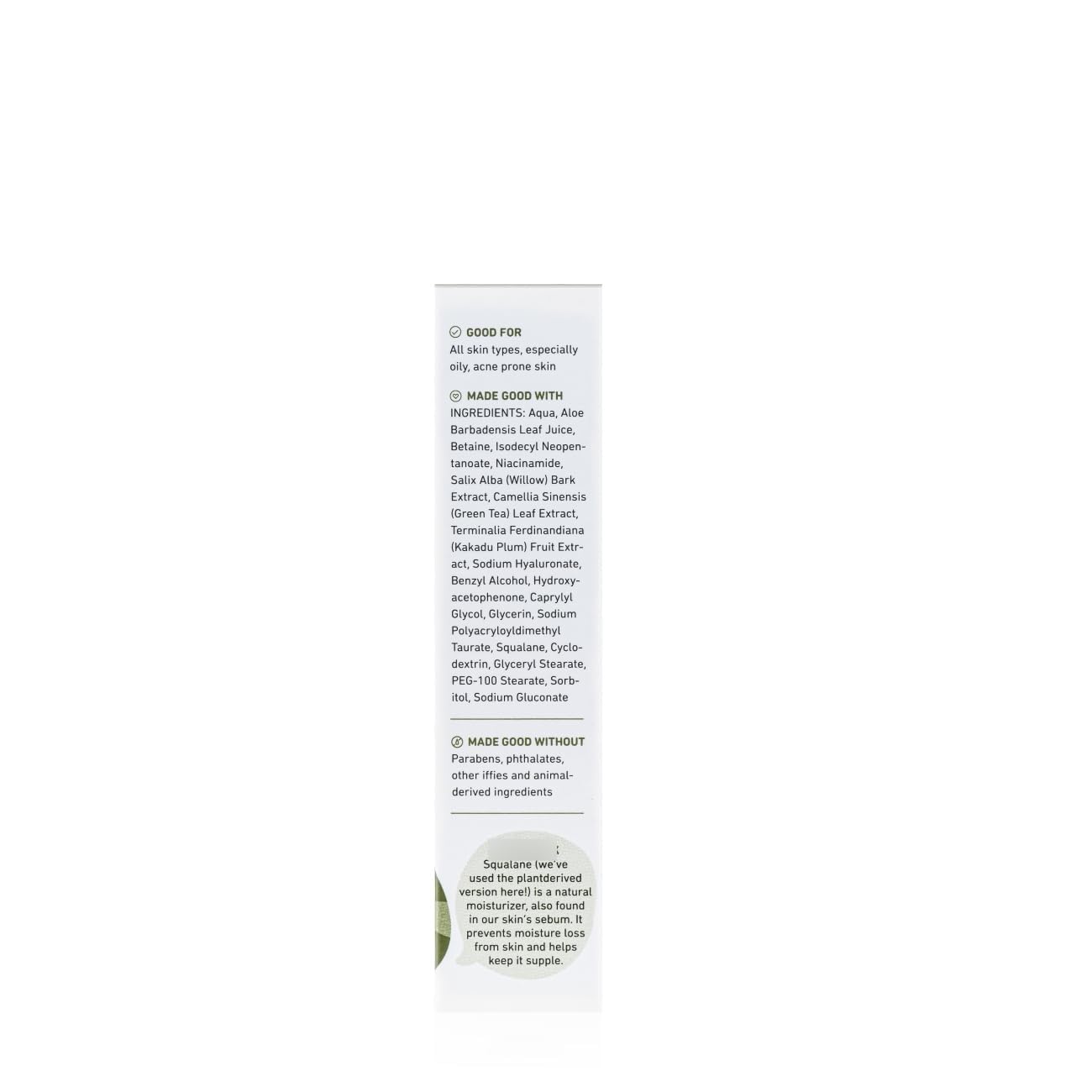 Oil-Free Green Tea Face Moisturizer with Niacinamide & Hyaluronic Acid - Acne Fighting, Hydrating & Brightening Facial Cream for Oily & Combination Skin - Lightweight, Non-Sticky Formula for Day & Night Use - 50ml