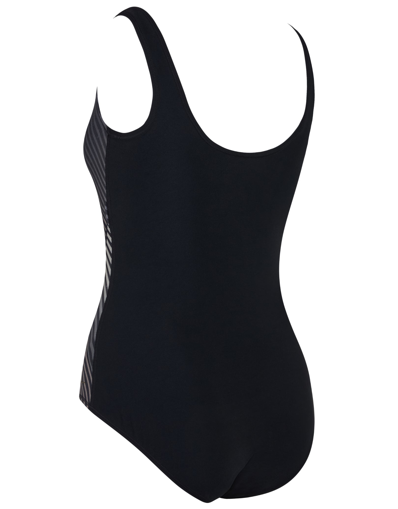 Seafarer Scoopback Swimsuit for Women - Sexy One Piece Bathing Suit with High Cut Legs, Black/Grey - Perfect for Beach Vacation, Pool Party & Summer Swimwear