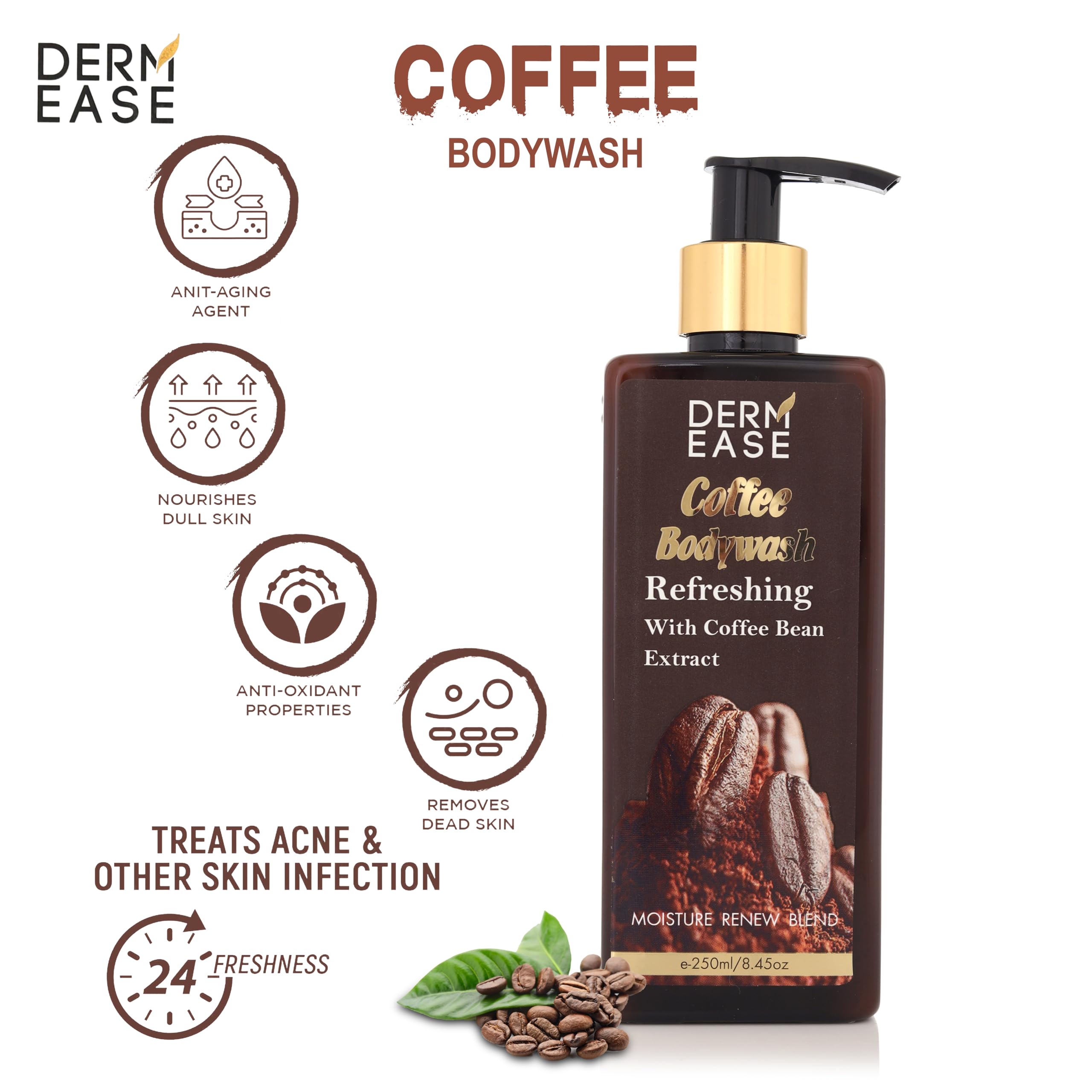 Refreshing Coffee Body Wash for Smooth & Energized Skin - Perfect for Morning Showers & Post-Workout Revitalization
