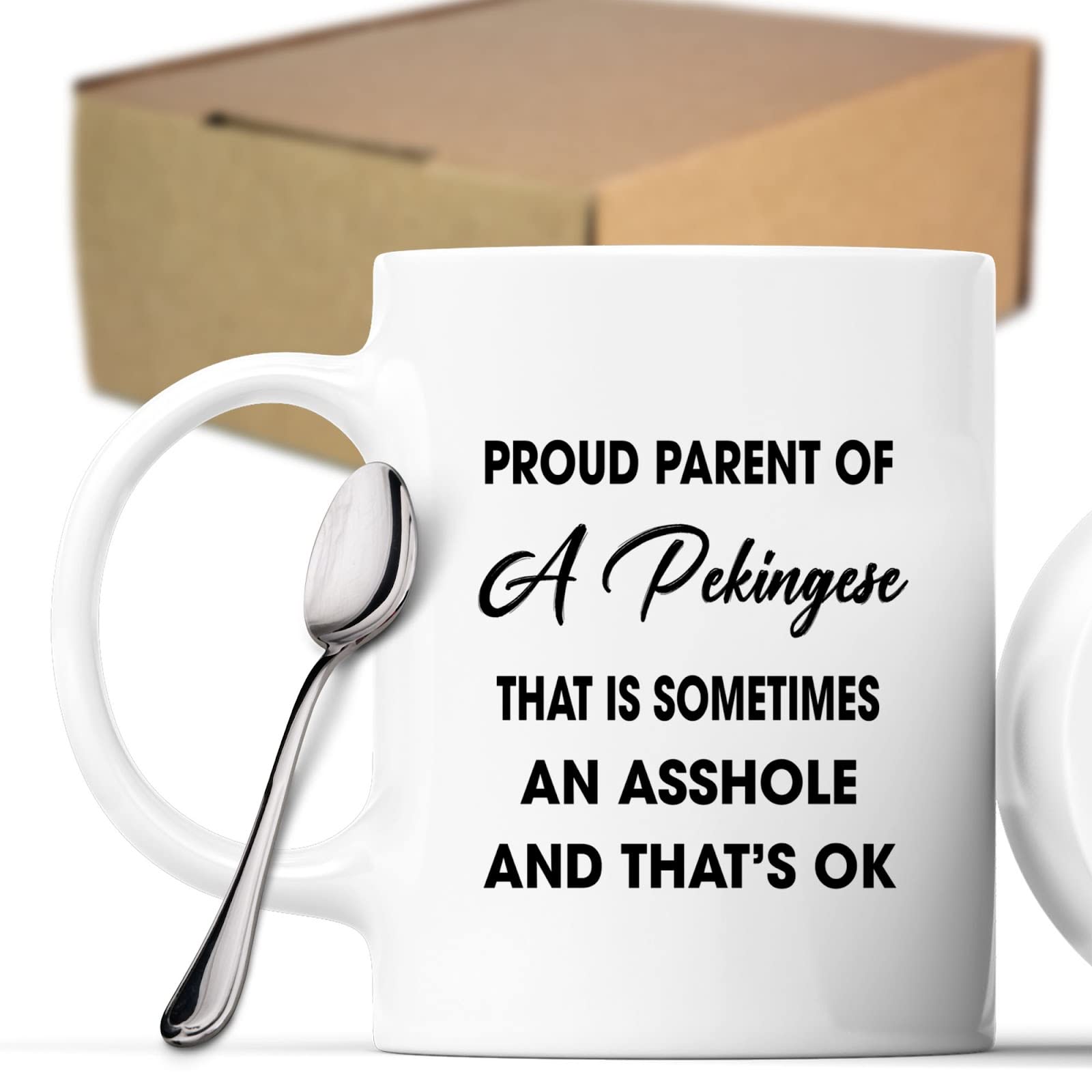Pekingese Coffee Mug - Cute Pekingese Dog Gifts for Women, Dog Lovers & Pekingese Moms - Perfect for Tea, Coffee & Hot Drinks at Home or Office