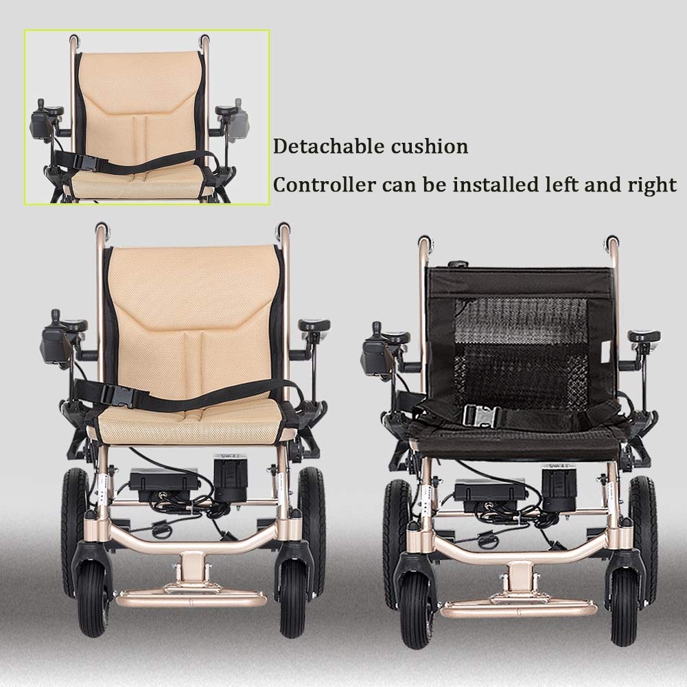 Lightweight 14KG Folding Electric Wheelchair for Adults - Dual Function Power & Manual Mobility Chair with Joystick - Heavy Duty Portable Wheelchair for Disabled & Elderly - Ideal for Indoor/Outdoor Use, Travel & Daily Mobility Assistance