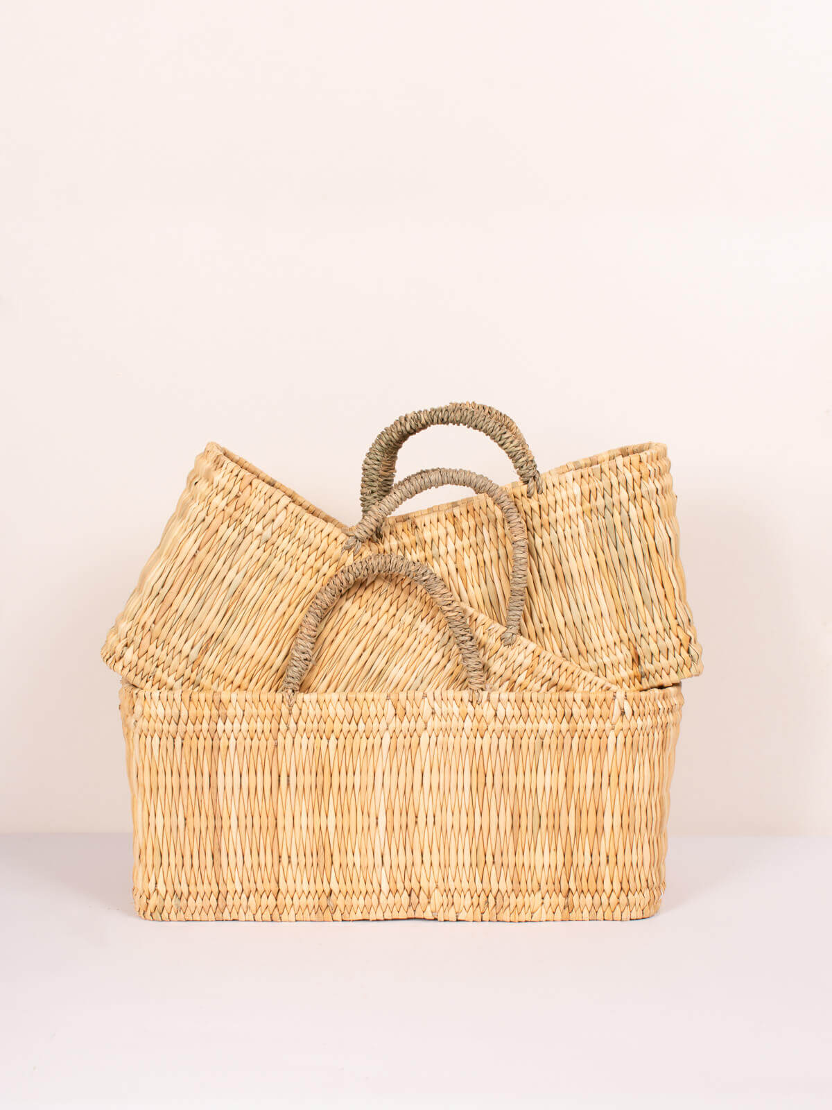 Stylish Reed Storage Baskets - Natural Woven Organizers for Home, Office & Nursery - Perfect for Toys, Blankets & Decor