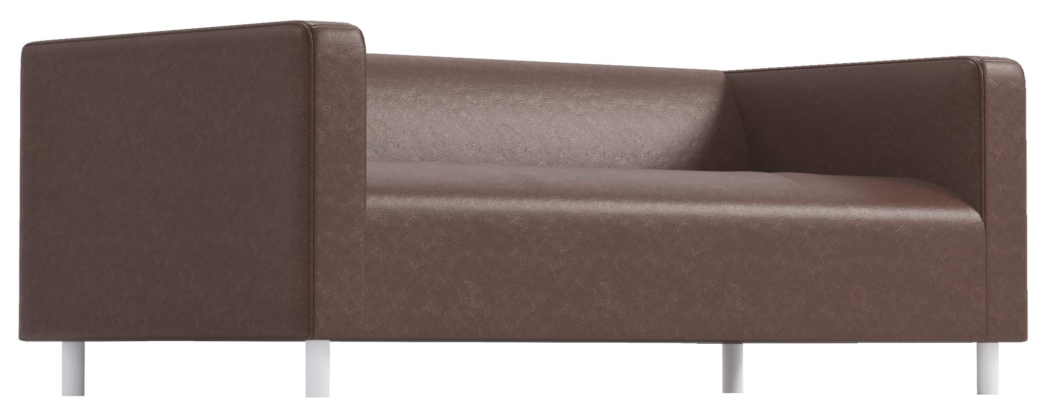 Custom PU Leather Klippan Loveseat Sofa Cover Replacement for IKEA - Dark Brown Faux Leather Slipcover | Perfect for Home Decor, Living Room Protection & Furniture Refresh