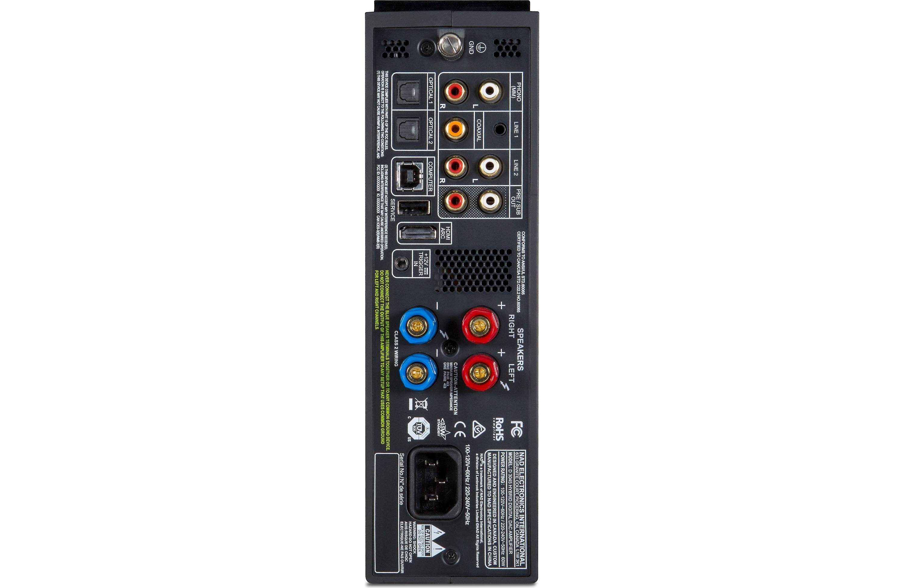 NAD Electronics D 3045 Hybrid Digital DAC Amplifier - Hi-Fi Stereo Receiver with Bluetooth - Perfect for Home Audio & Music Streaming Systems