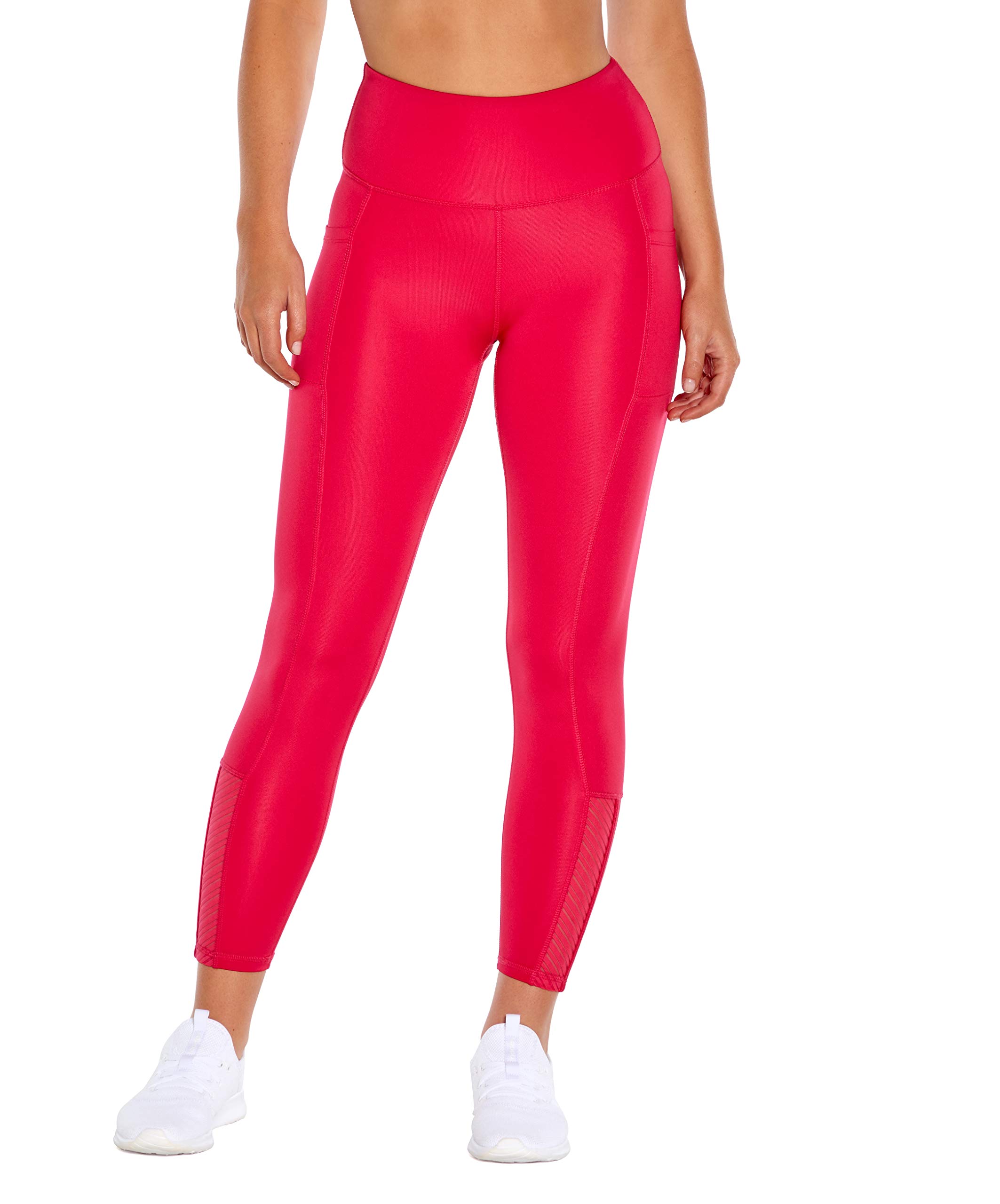 Bally Total Fitness Women's High Rise Ankle Pocket Leggings - Workout, Yoga & Running Activewear for Women