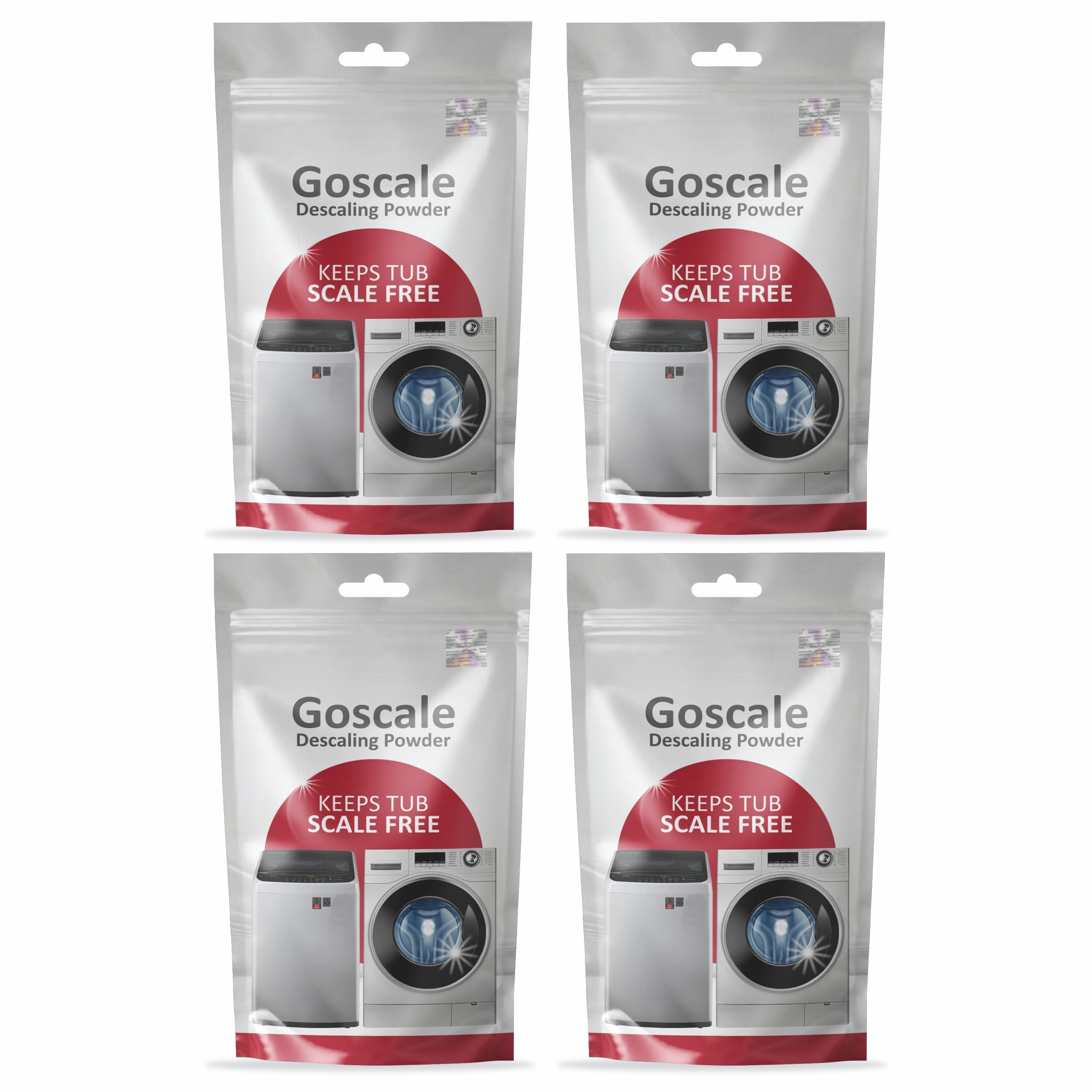 SPECULO Washing Machine Cleaner & Descaler - Front Load & Top Load Safe, 100g Cleaning Powder (Pack of 4) - Eliminate Odors, Remove Limescale & Maintain Washer Performance for Fresh Laundry