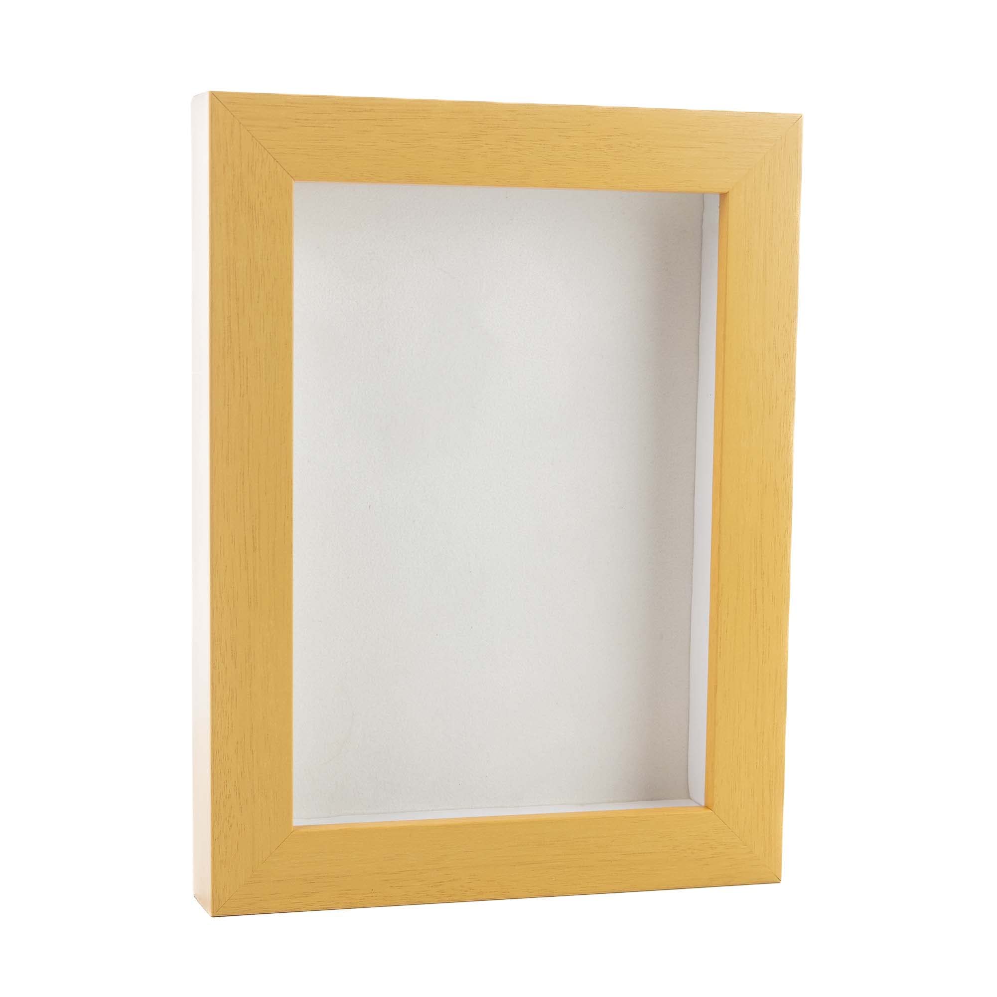 13x16 Shadow Box Frame - Traditional Natural Wood 15/16