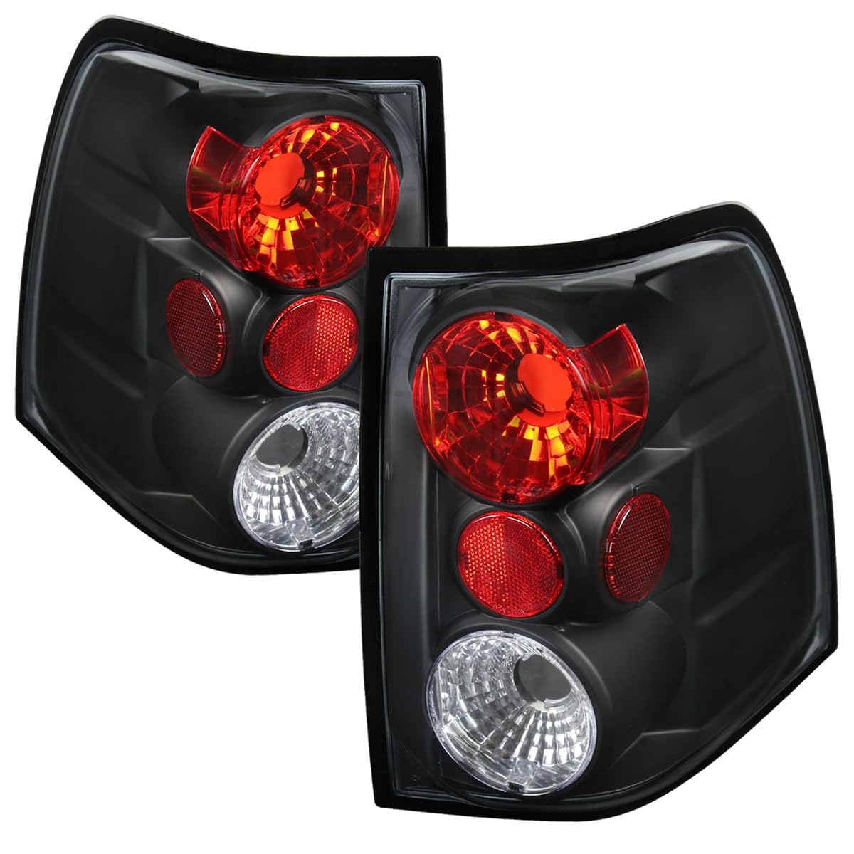 Ford Expedition 2003-2006 Replacement LED Tail Lights - Black Parking & Brake Lamps - Durable Rear Light Assembly for Off-Roading, Night Driving & Enhanced Safety