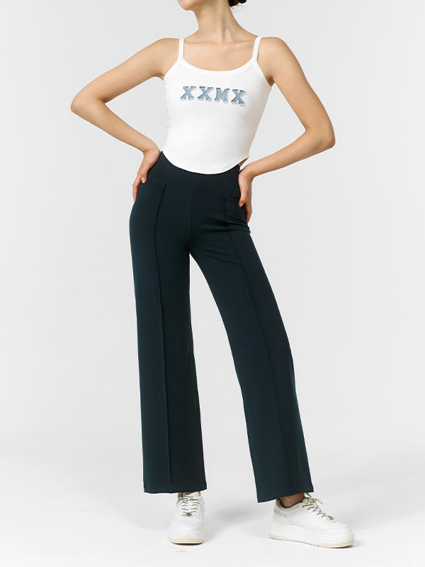 Comfort Fine Pintuck Wide Leg Pants for Women - Soft Stretch Lounge Pants for Casual Wear, Office & Travel