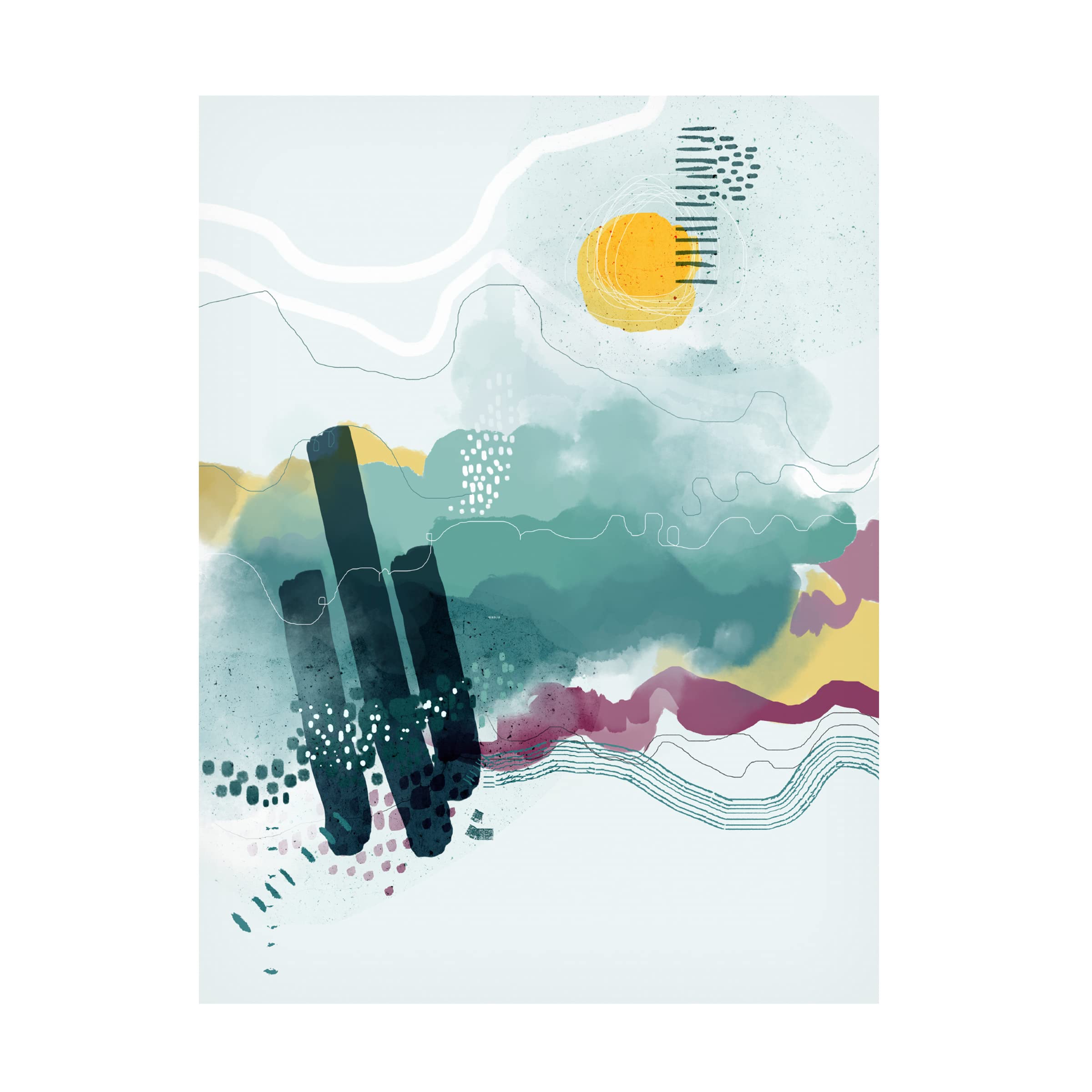 Trademark Fine Art 'Seafoam' Canvas Wall Art by Ishita Banerjee - Coastal Home Decor for Living Room, Bedroom & Office