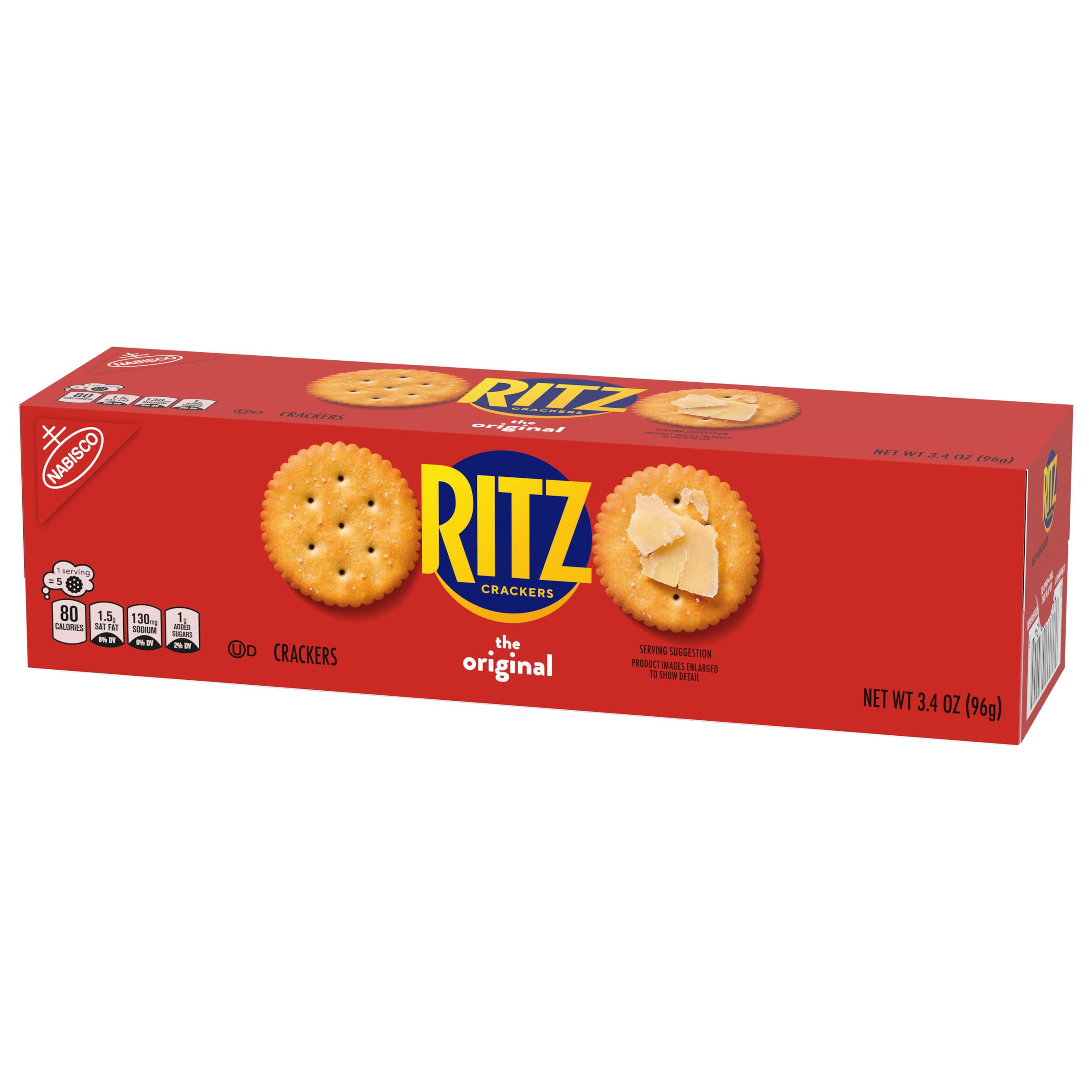 RITZ Original Crackers - Delicious Snacks for Kids & Adults - Perfect for Lunch Boxes, Parties & On-the-Go - 3.4 oz Pack (Great with Cheese, Dips & Charcuterie Boards)