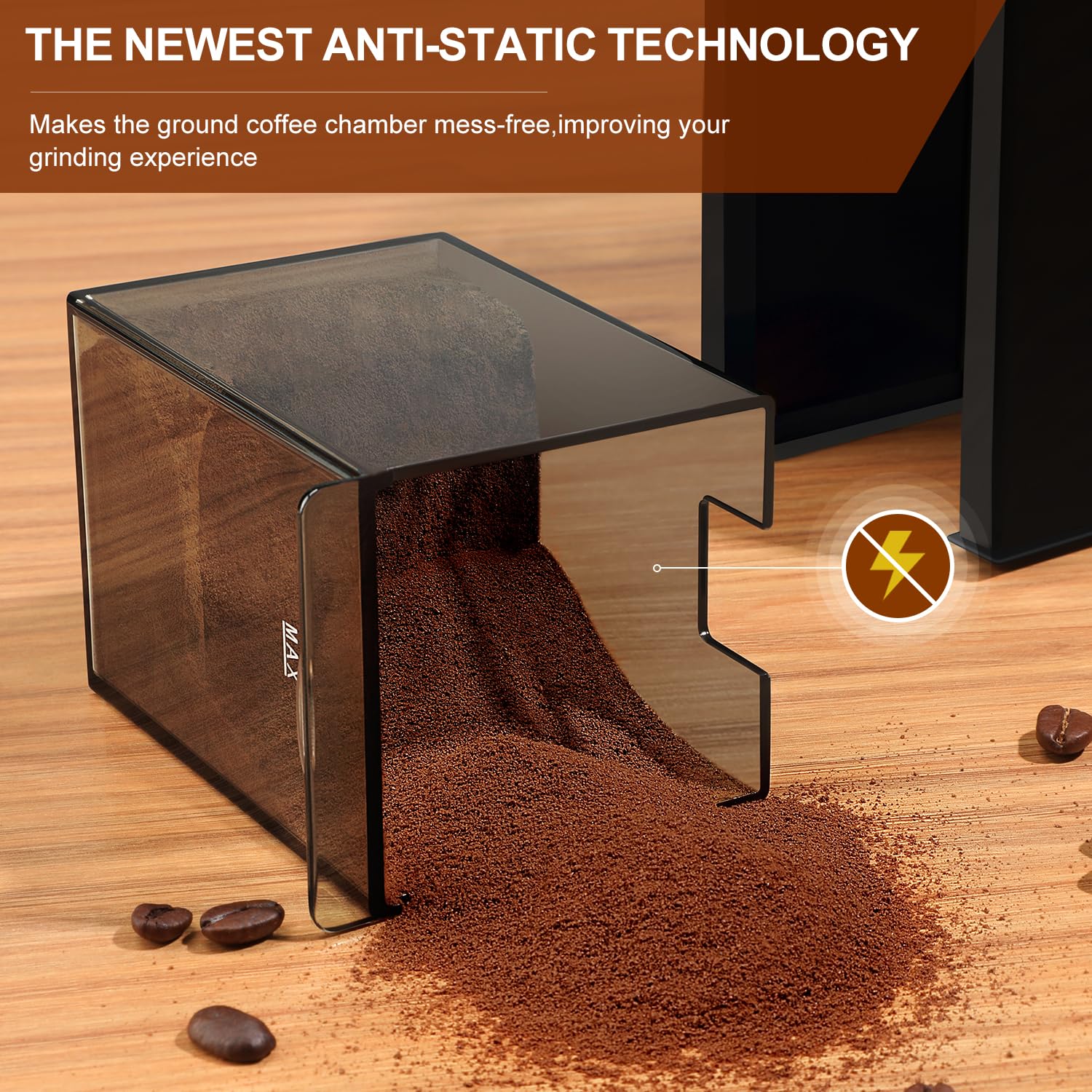 Premium Electric Burr Coffee Grinder - Adjustable 28-Position Precision Bean Grinder for Espresso, Drip & French Press (2-12 Cups) - Perfect for Home Kitchens & Coffee Shops - Black