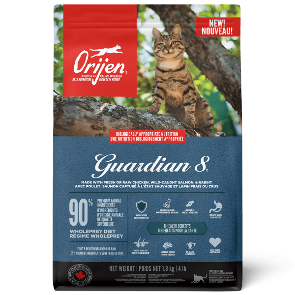 Orijen Guardian 8 Cat Dry Food - Premium Grain-Free Dry Cat Food for Adult Cats - High Protein, Natural Ingredients - Perfect for Indoor & Outdoor Cats - Supports Healthy Digestion & Immune System - Ideal for Daily Feeding & Weight Management