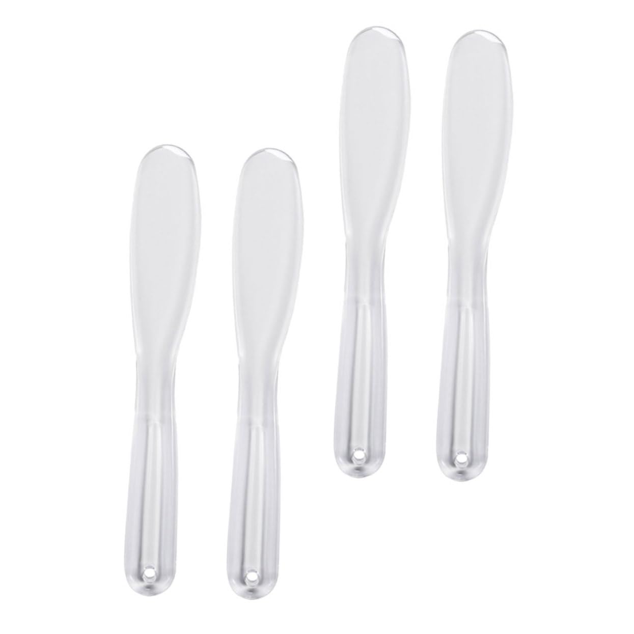 Minkissy 4pcs Makeup Spatulas - Cosmetic Mask Mixing Spoons for Easy Application | DIY Beauty & Sampling