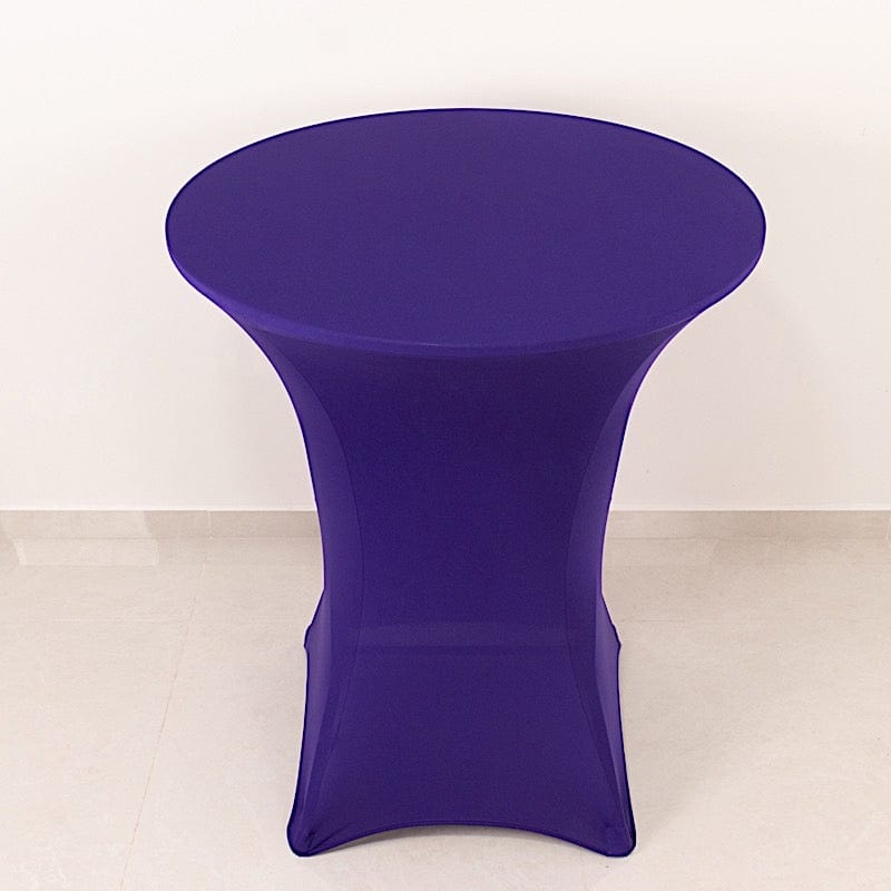 36 Elegant Spandex Cocktail Table Covers - High Top Style Stretch Tablecloths for Round Tables - Perfect for Weddings, Parties & Home Decor
