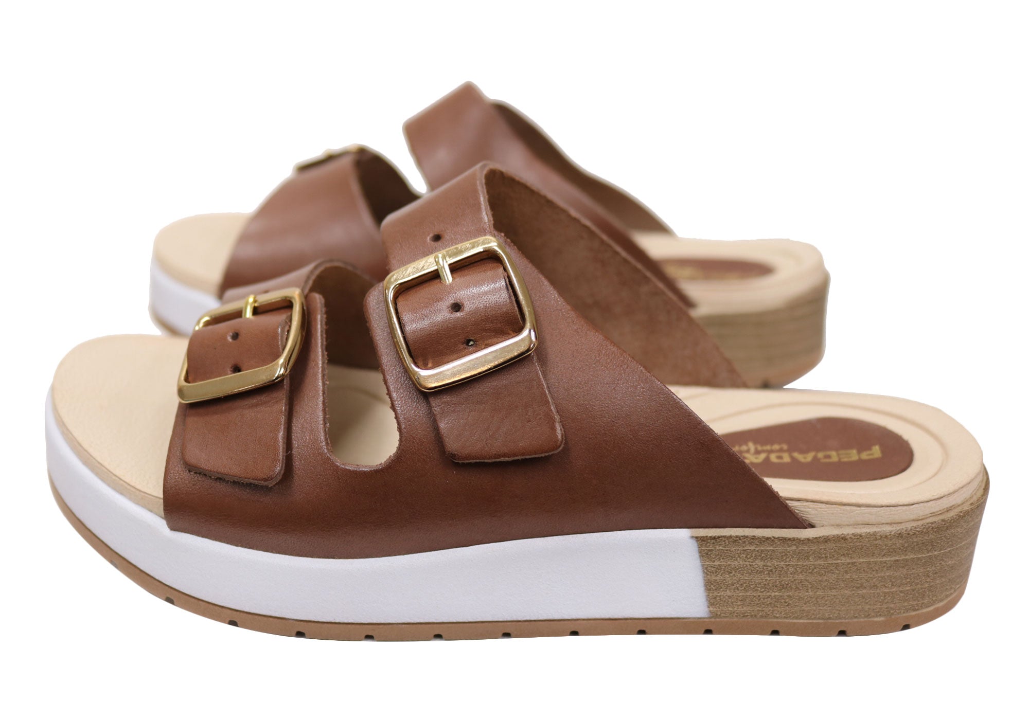 Gabbi Women's Comfortable Leather Slides Sandals - Handmade in Brazil - Perfect for Beach, Pool & Summer Casual Wear