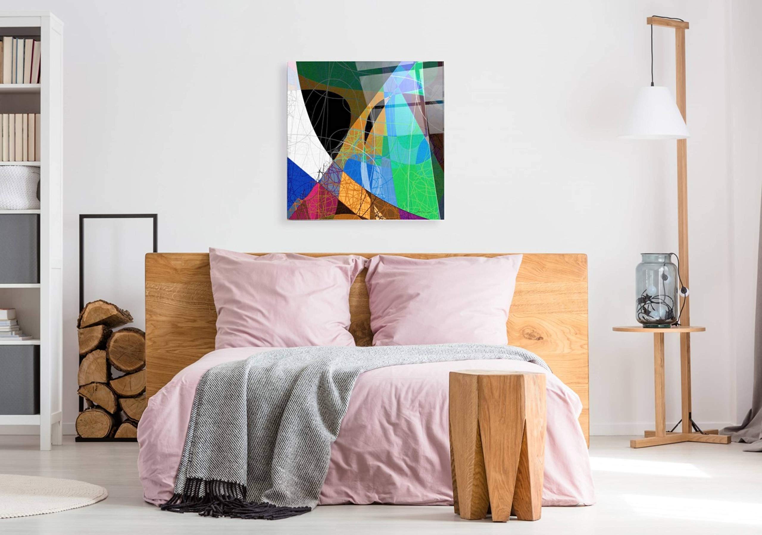 Entangled II by James Burghardt - 36x36 Inch Modern Acrylic Glass Wall Art Painting - Abstract Home Decor for Living Room, Bedroom & Office